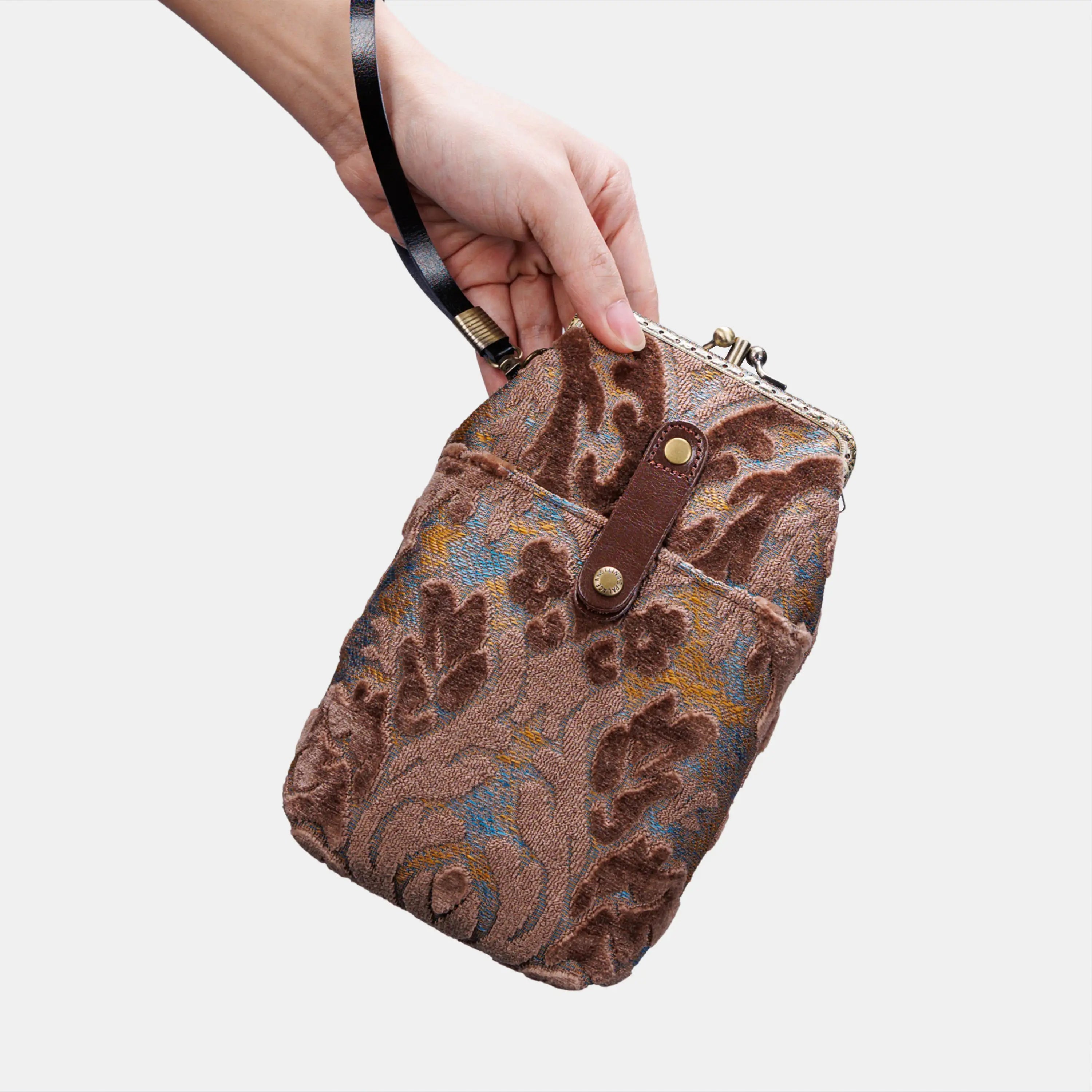 Burnout Velvet Camel Carpet Phone Case Carpetbag of America main