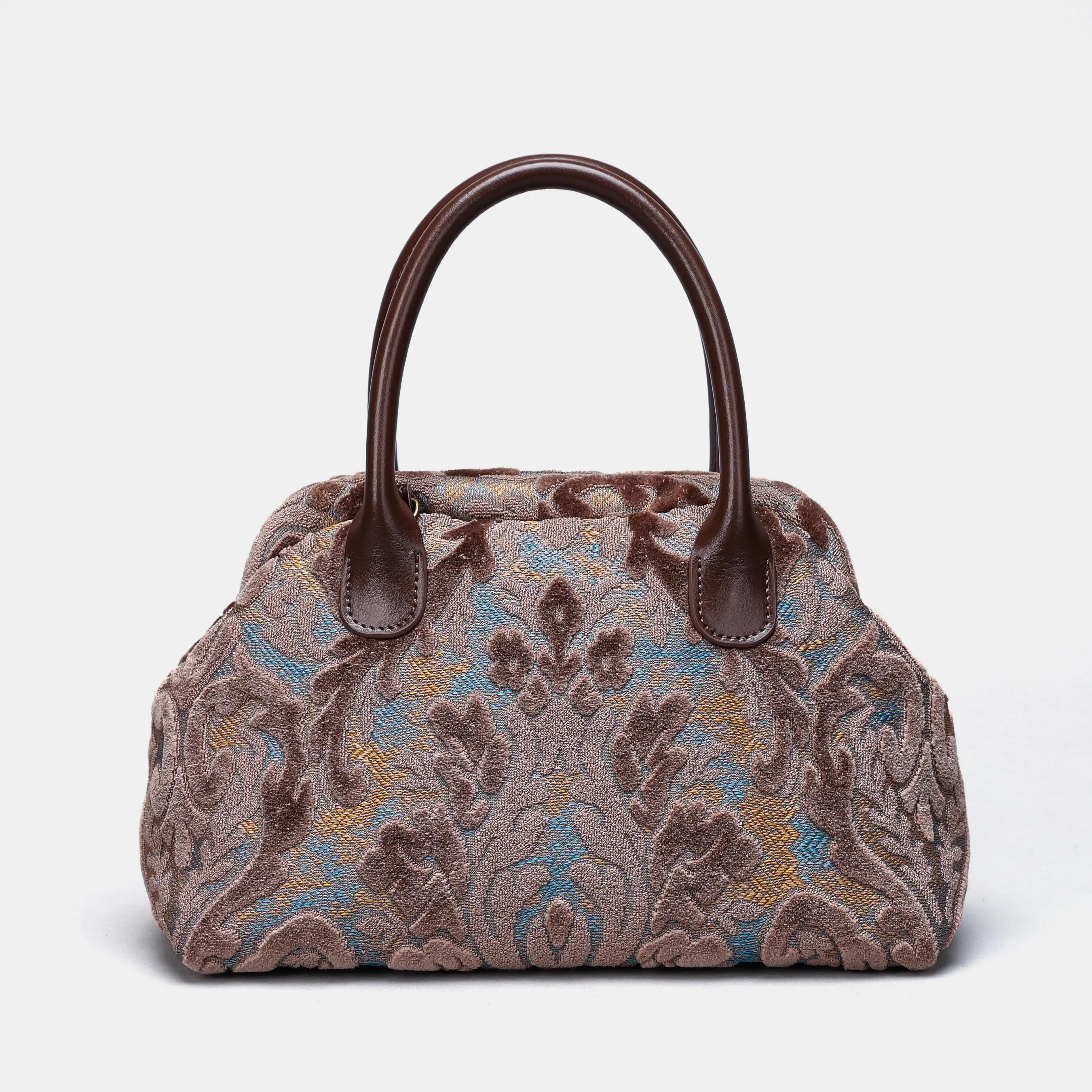 Burnout Velvet Camel Carpet Satchel carpet bag MCW Handmade of America main