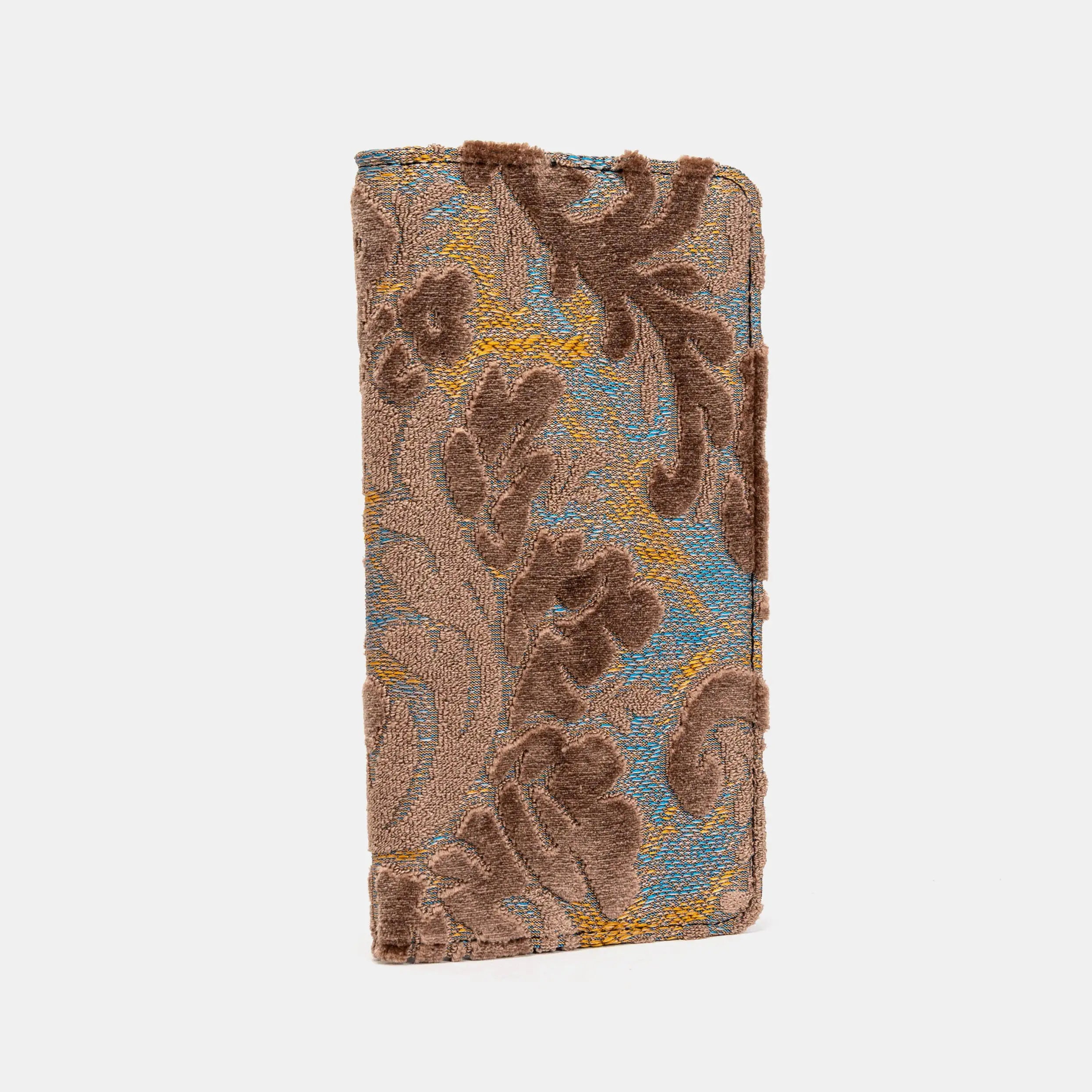 Burnout Velvet Camel Checkbook Cover of America side