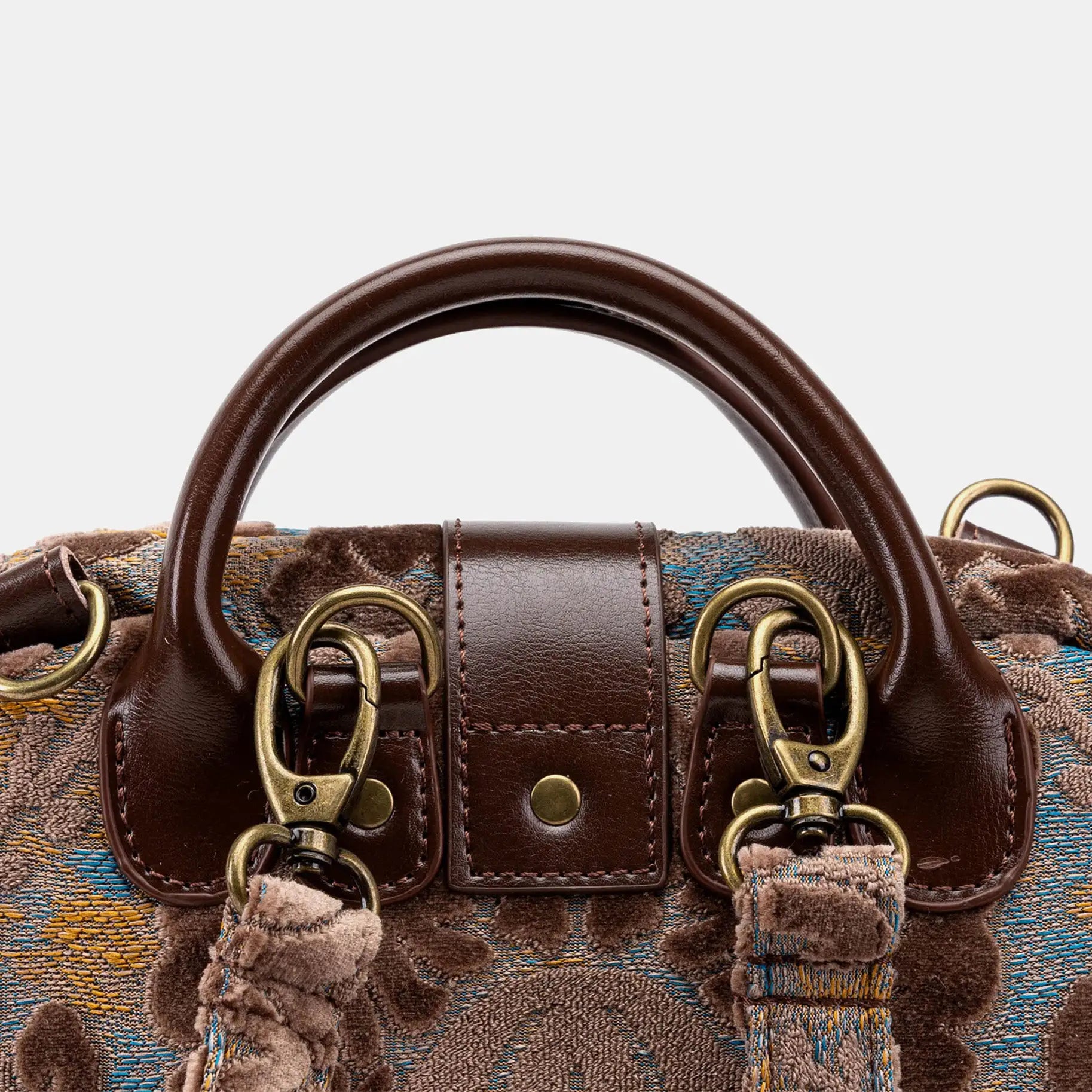 Burnout Velvet Camel Everyday Backpack of America handle