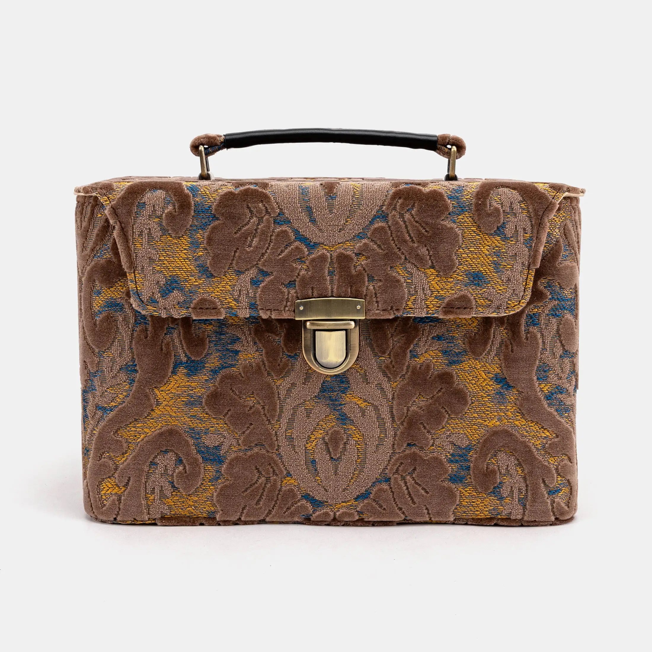 Burnout Velvet Camel Josephine Large Train Case main