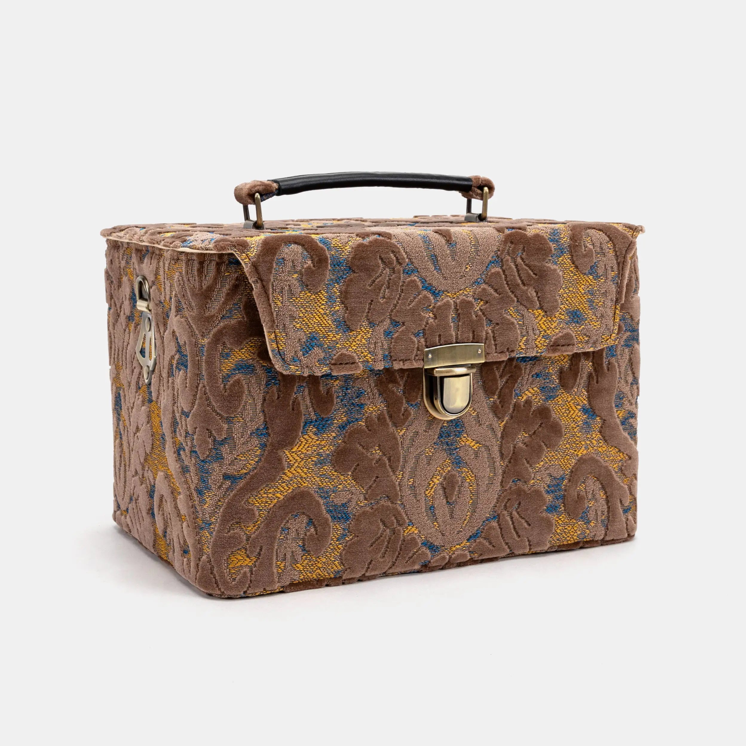 Burnout Velvet Camel Josephine Large Train Case side