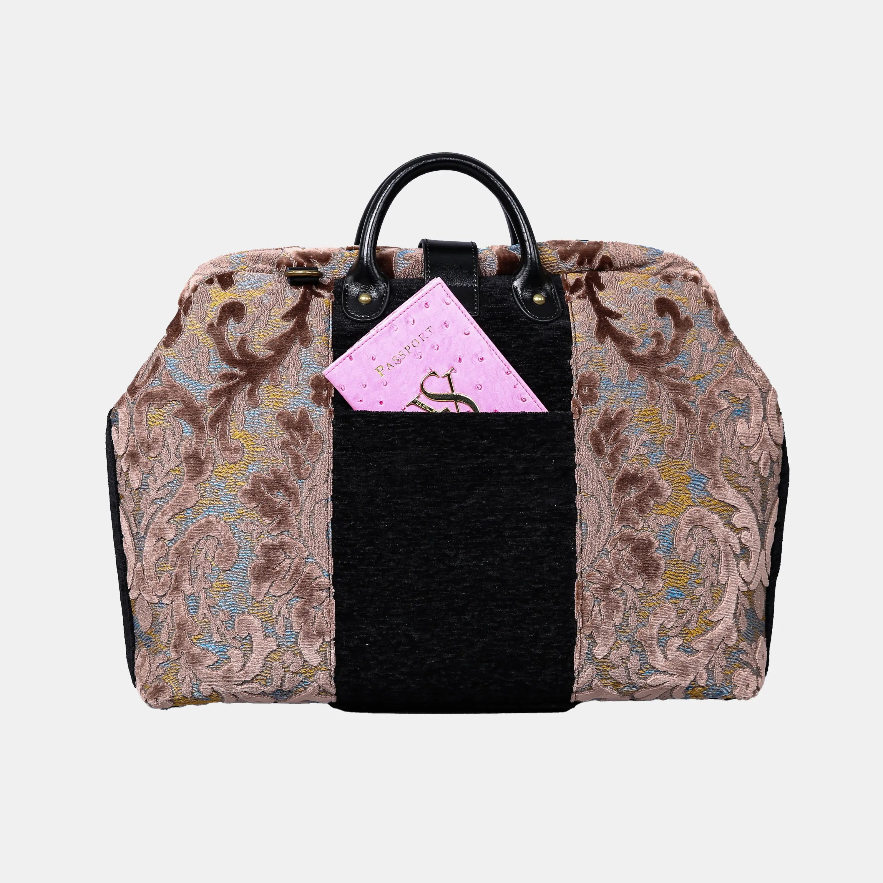 Burnout Velvet Camel carpet bag of America back