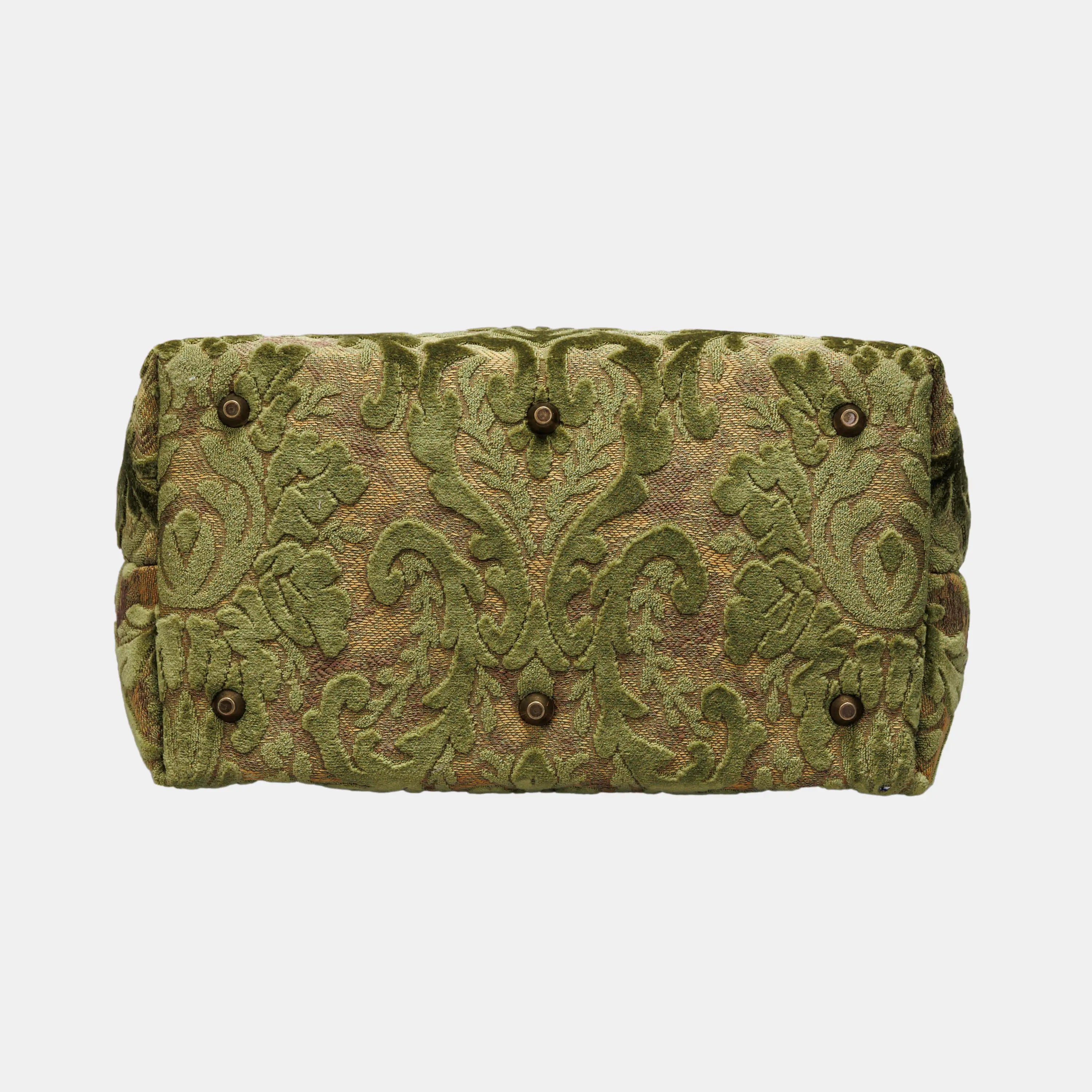 Burnout Velvet Fern Green Carpet Laptop Backpack of America bottom