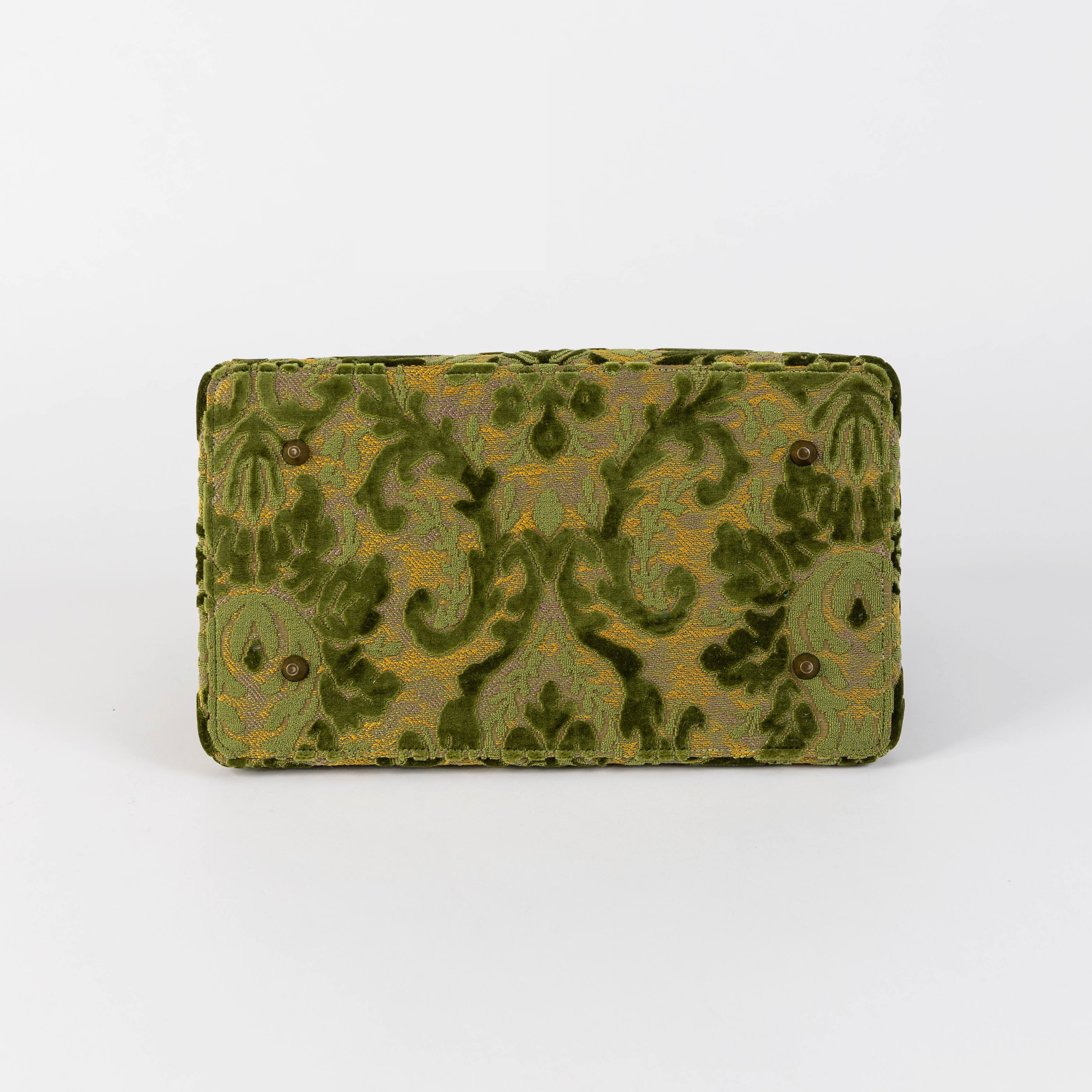 Burnout Velvet Fern Green Celine Carpet Gladstone Bag of America bottom