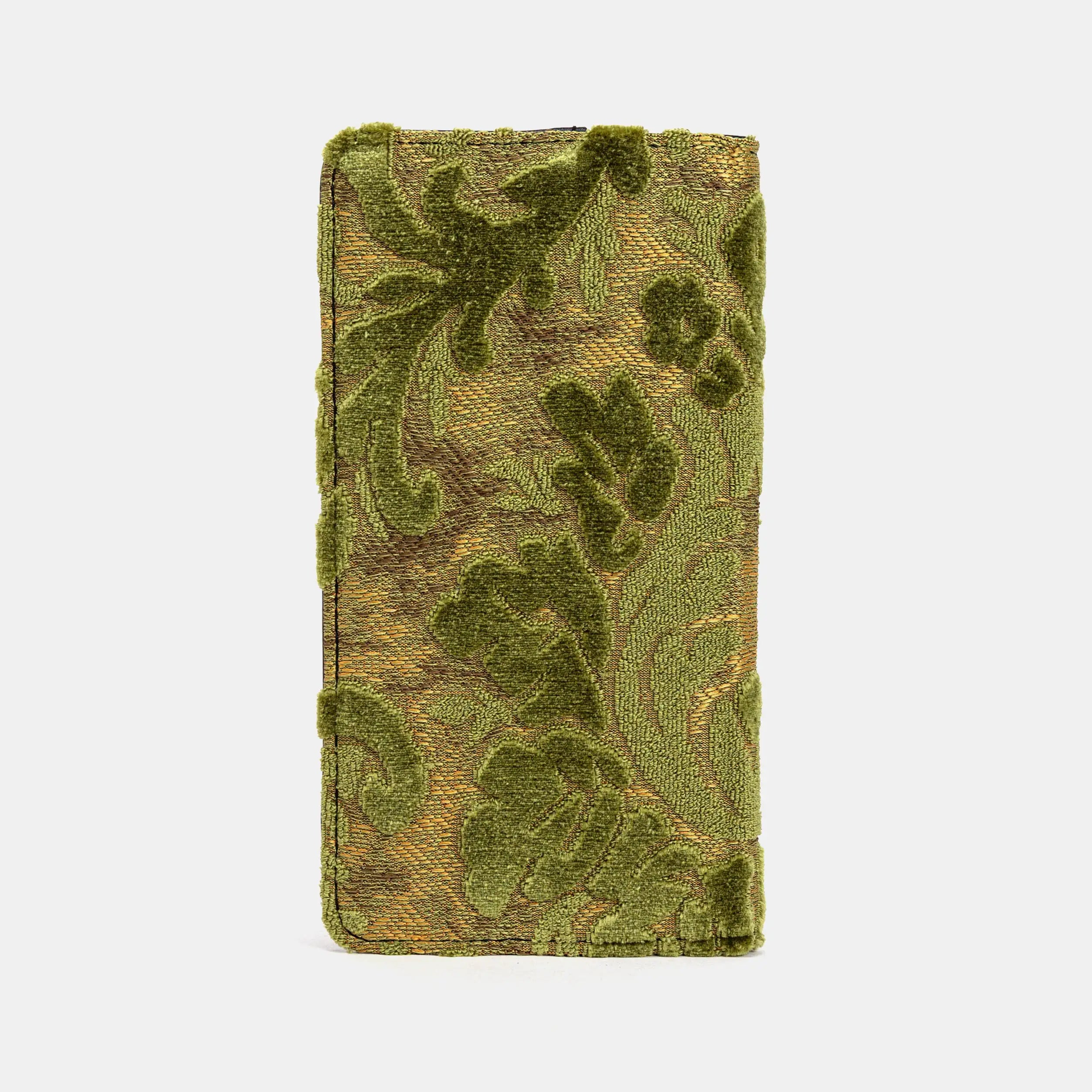 Burnout Velvet Fern Green Checkbook Cover of America back