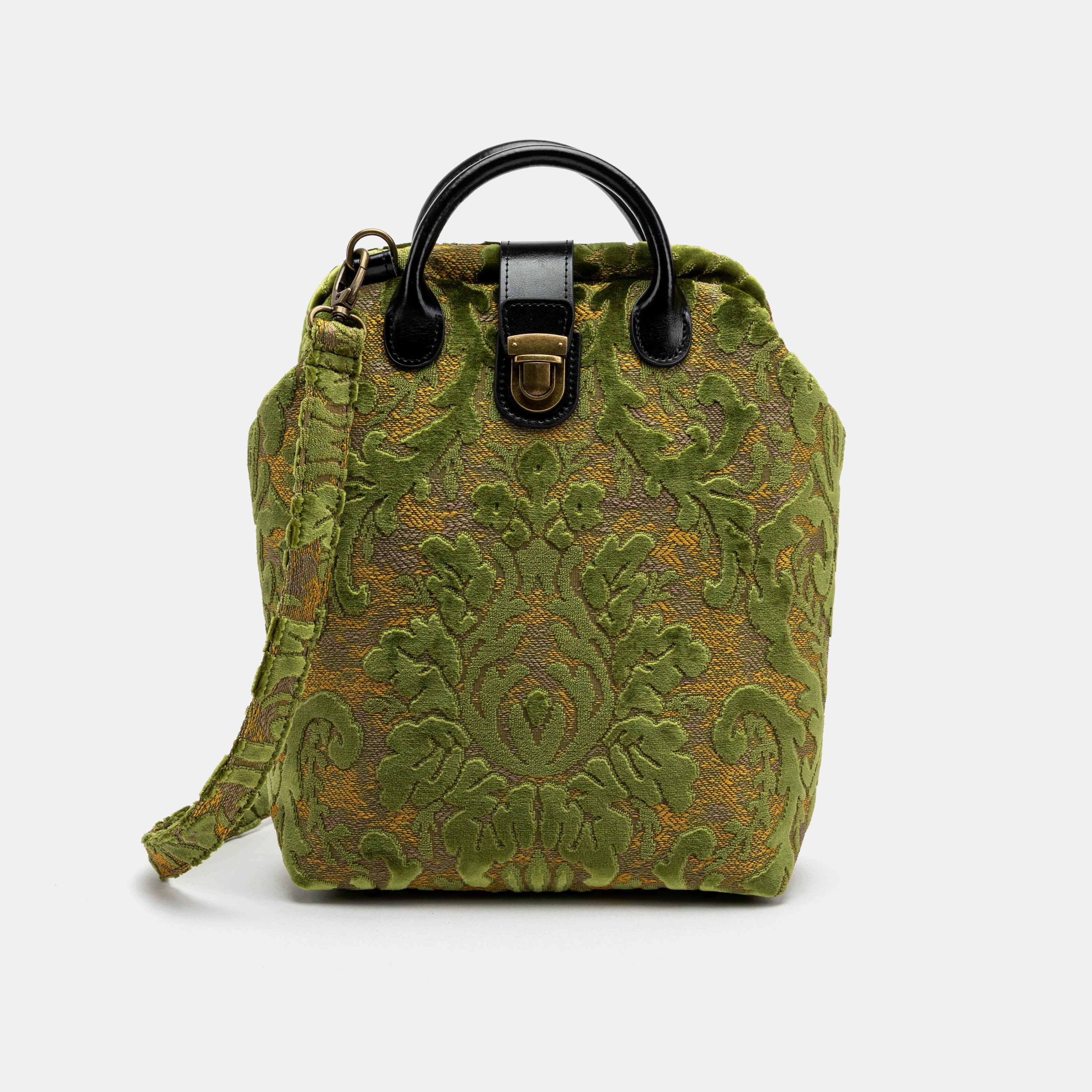 Burnout Velvet Fern Green Everyday Backpack of America with strap