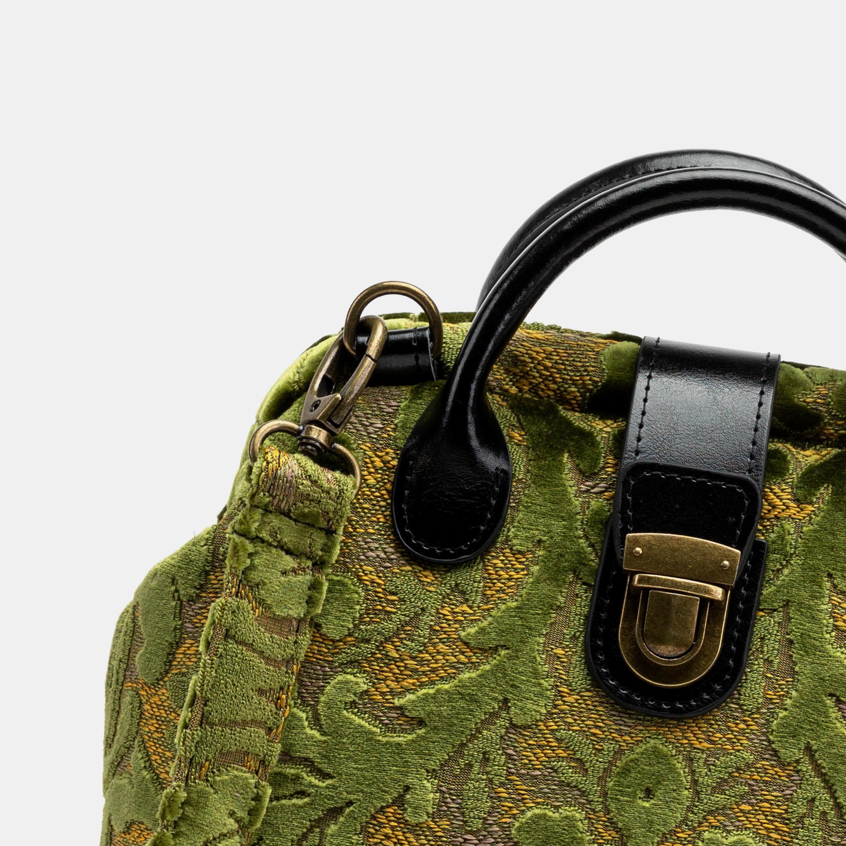 Burnout Velvet Fern Green Everyday Backpack of America detail