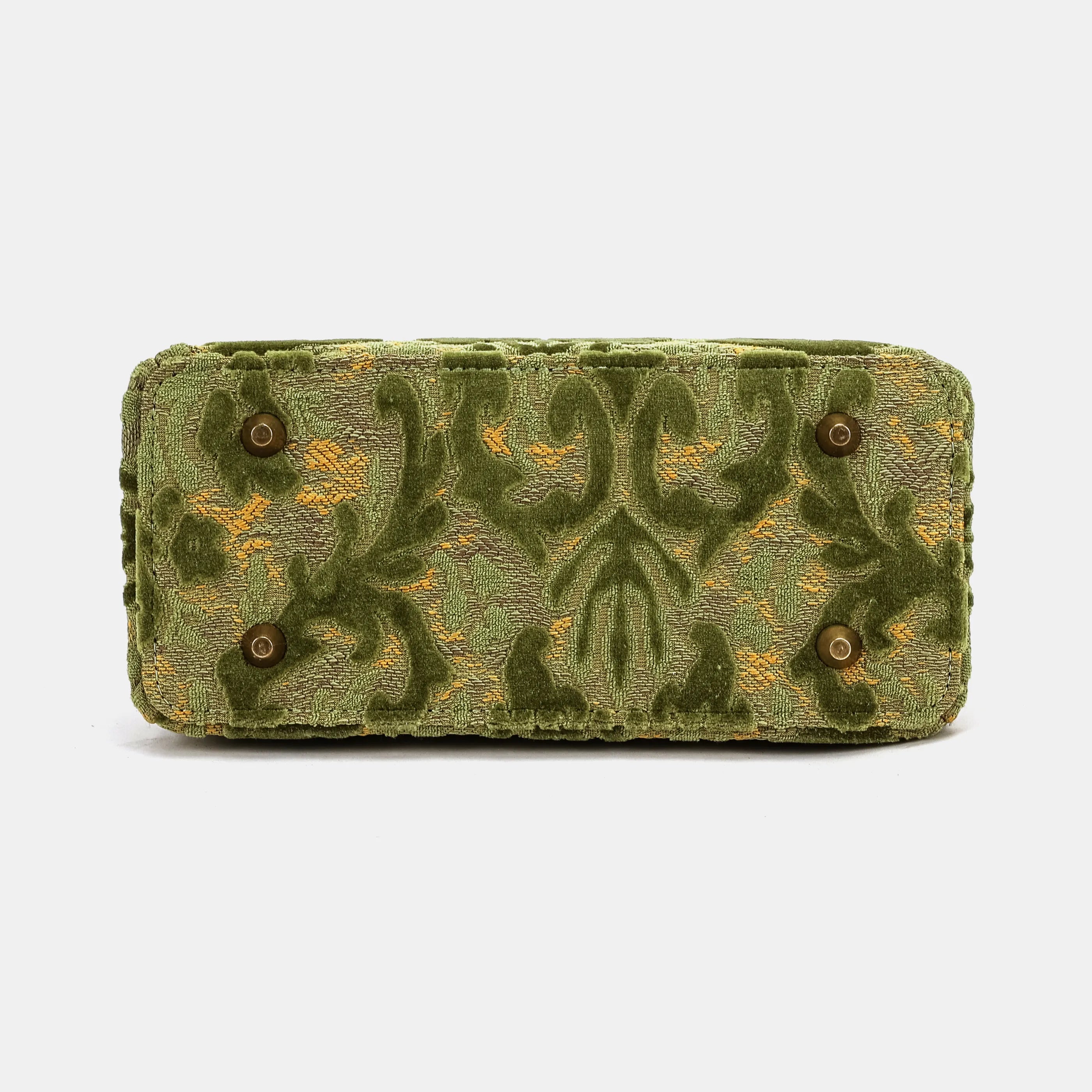 Burnout Velvet Fern Green Helena Carpet Gladstone Backpack of America bottom