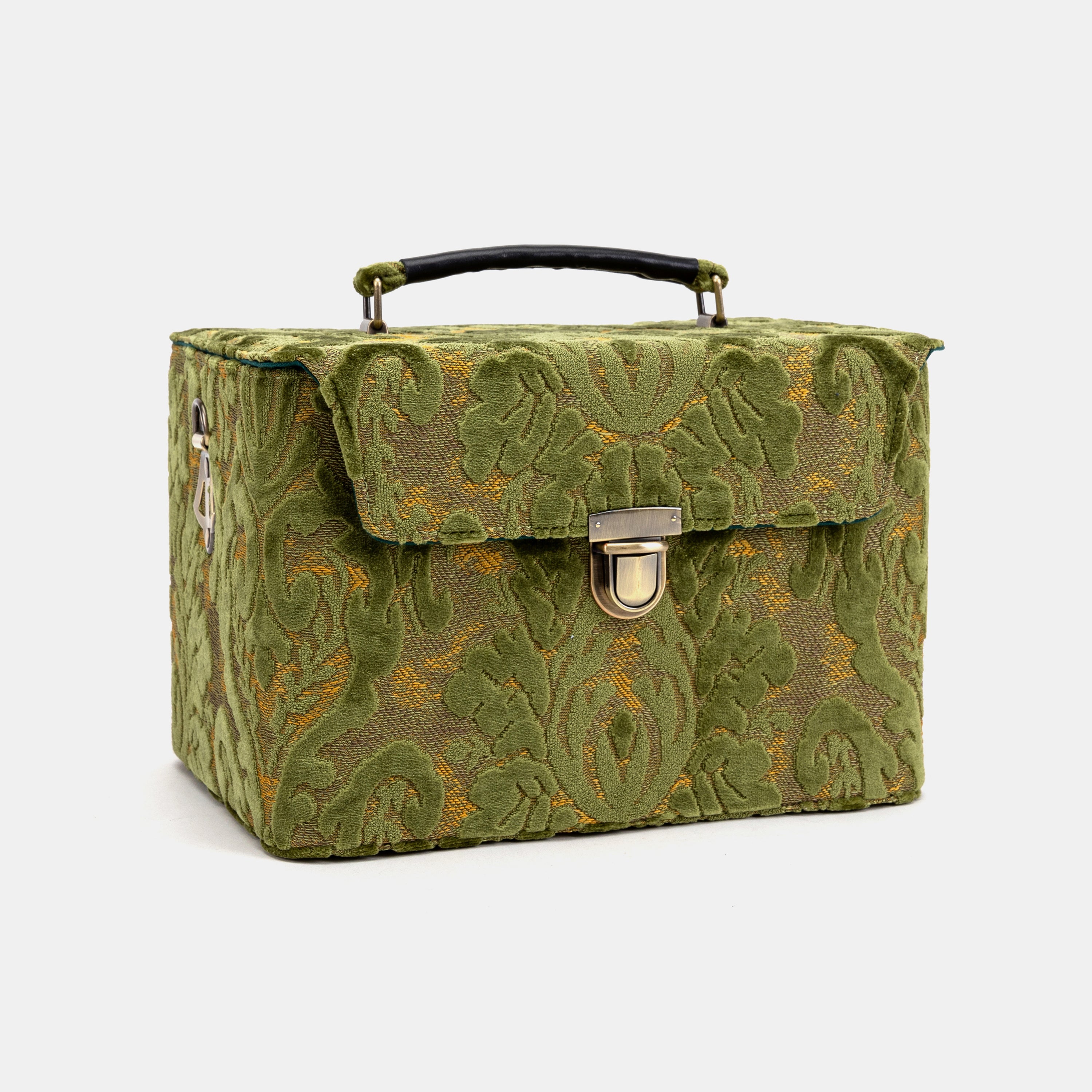 Burnout Velvet Fern Green Josephine Large Train Case primary