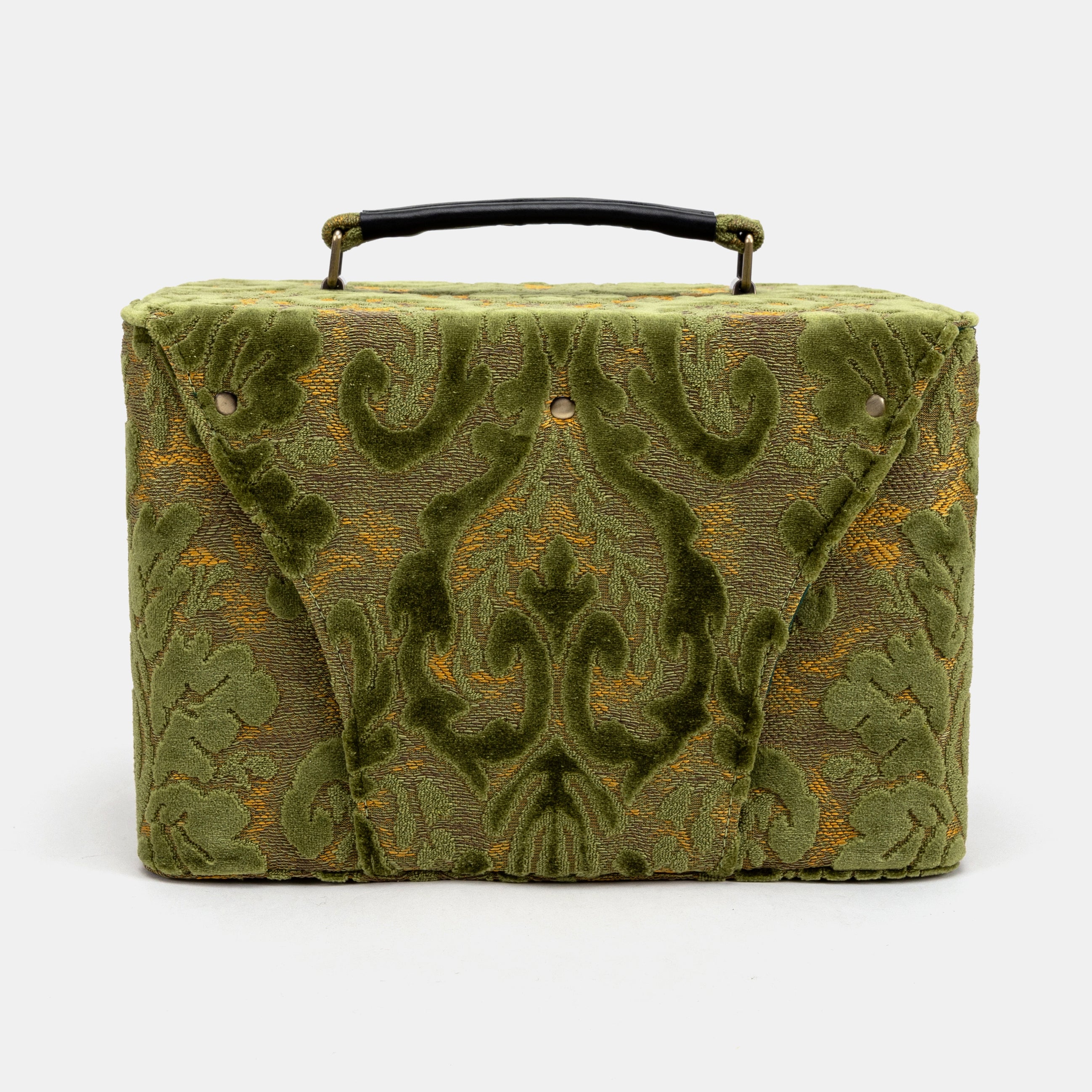 Burnout Velvet Fern Green Josephine Large Train Case back