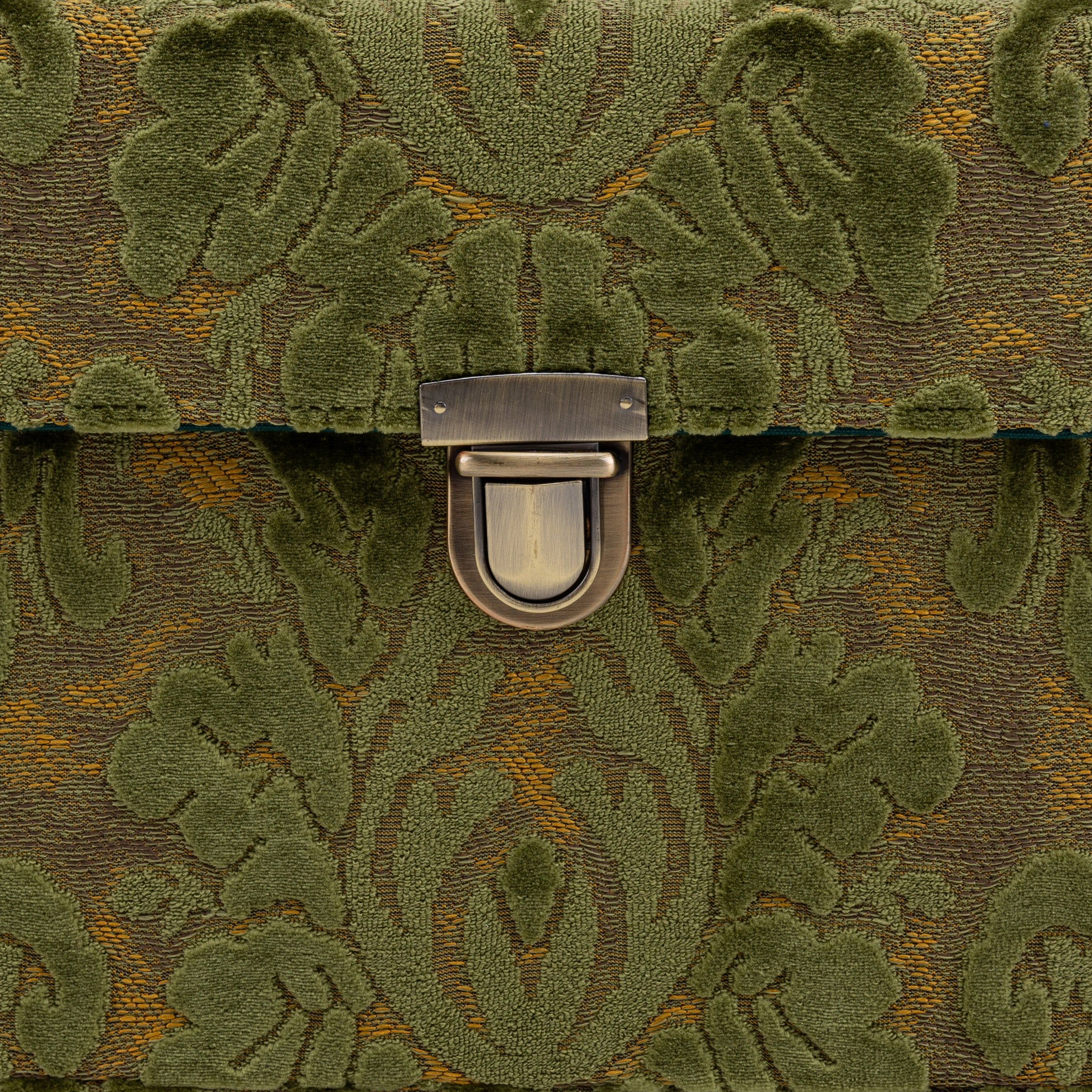 Burnout Velvet Fern Green Josephine Large Train Case specifics