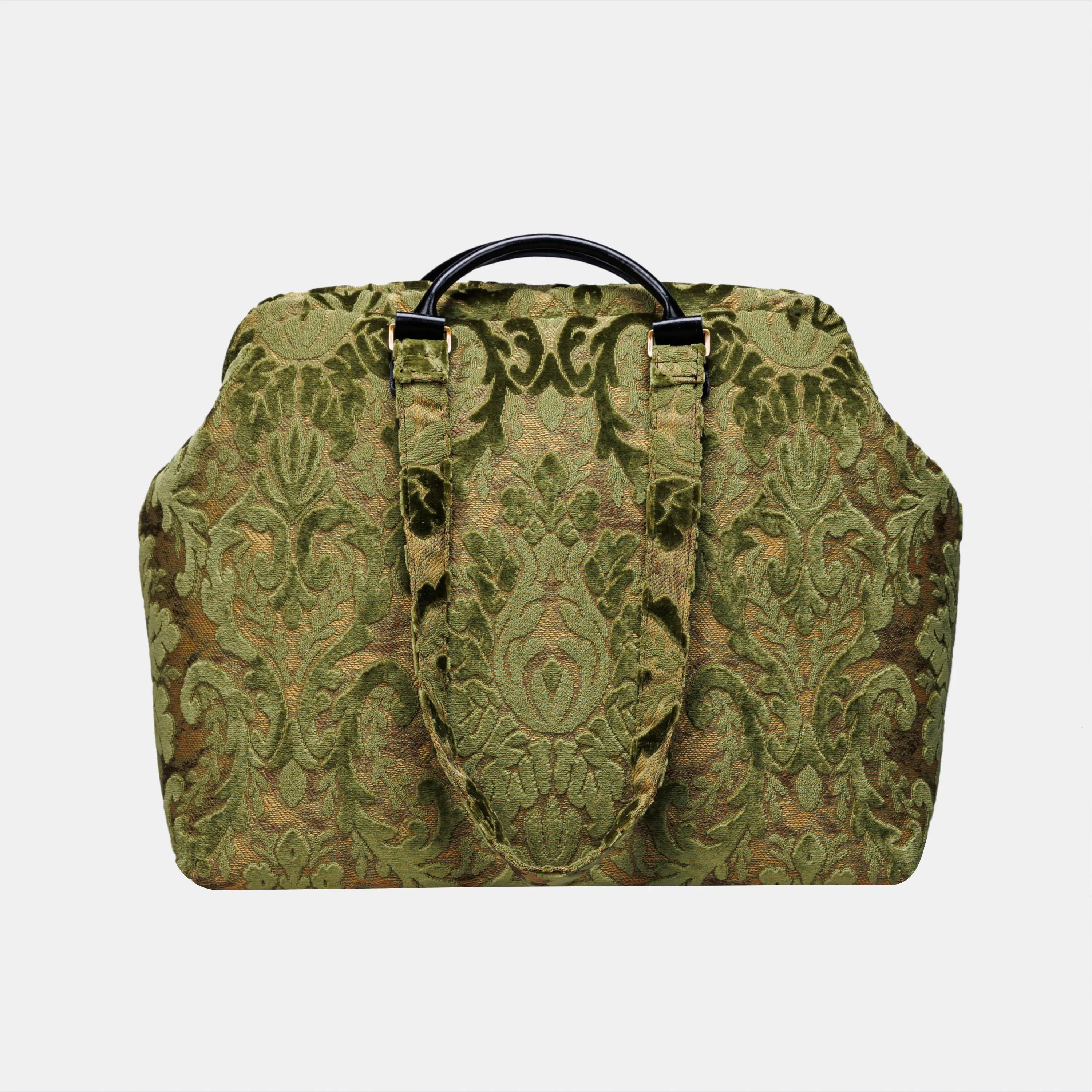 Burnout Velvet Fern Green Knitting Project Bag of America-main