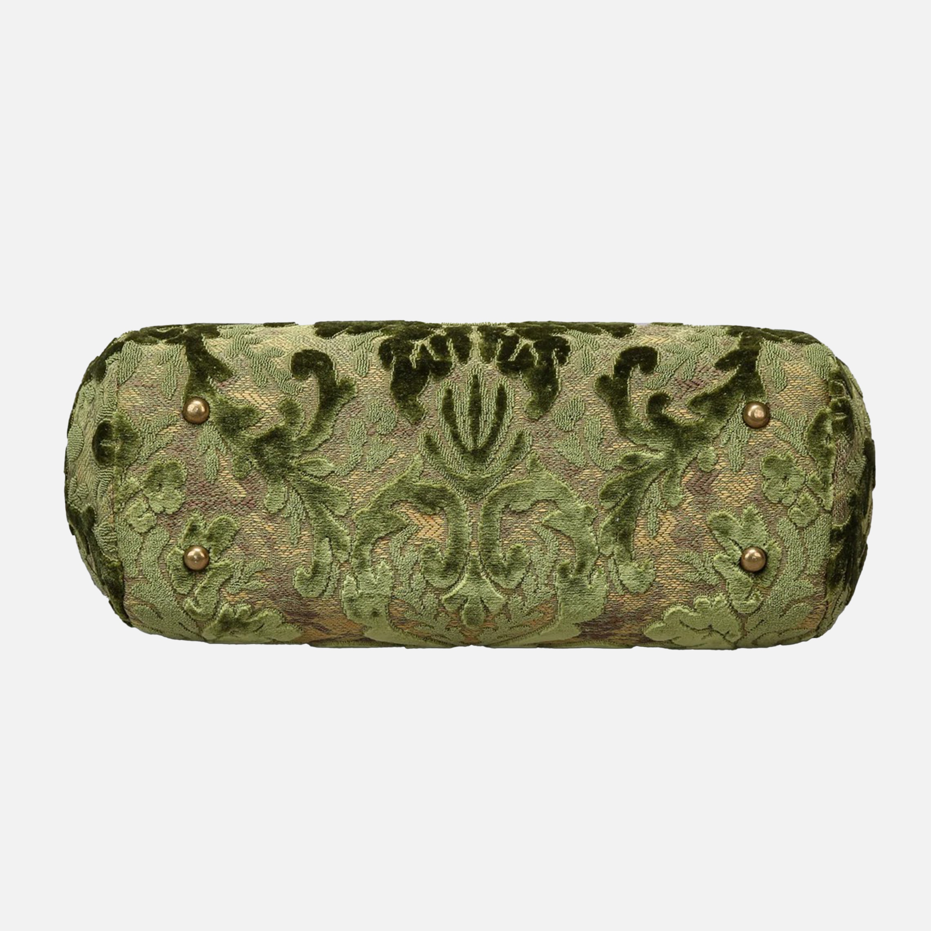 Burnout Velvet Fern Green Top Handle Purse carpet bag of America bottom