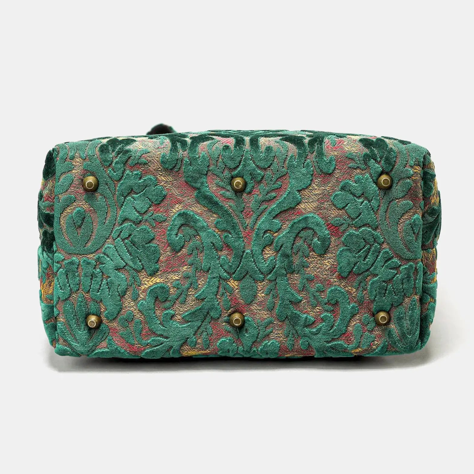 Burnout Velvet Jade Green Carpet Laptop Backpack of America bottom