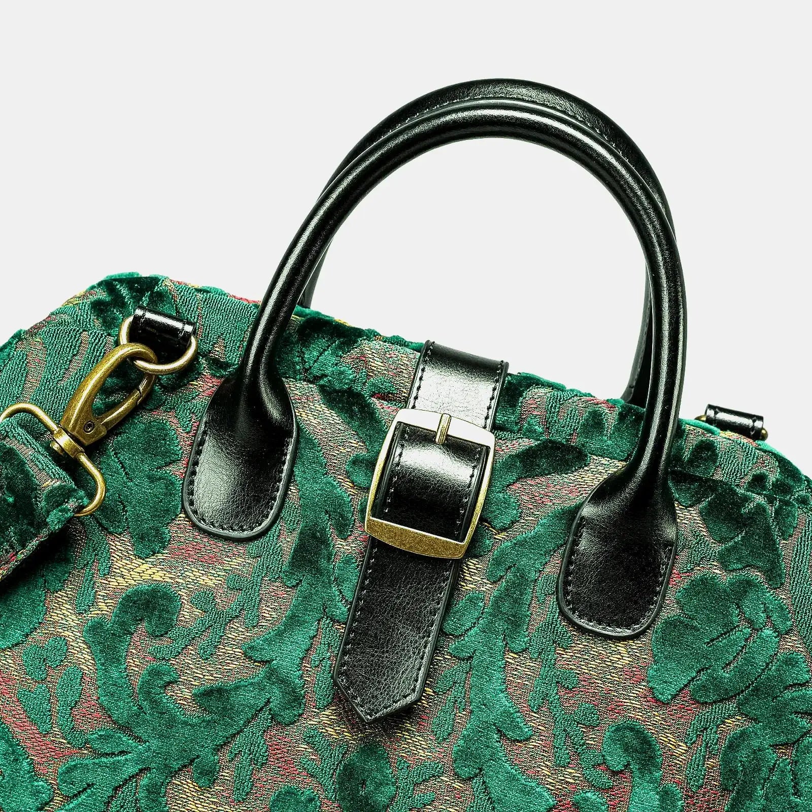 Burnout Velvet Jade Green Carpet Laptop Backpack of America buckle