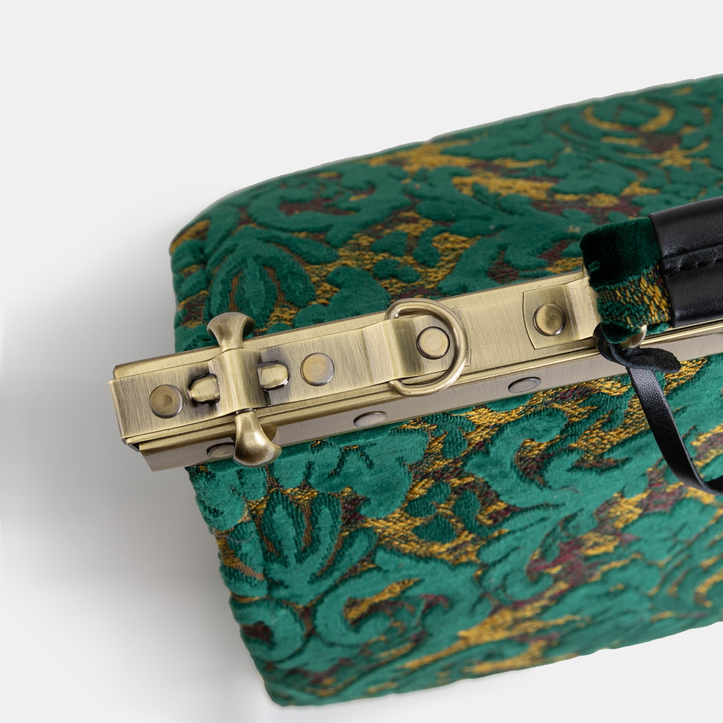 Burnout Velvet Jade Green Celine Carpet Gladstone Bag of America frame
