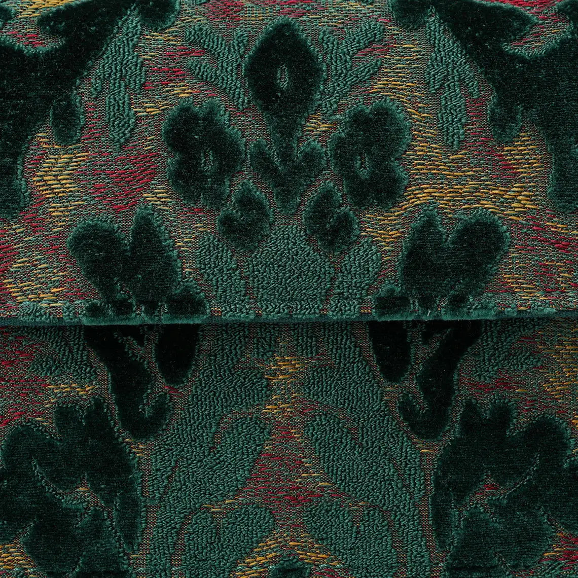 Burnout Velvet Jade Green Flap Crossbody Bag carpet bag of America pattern
