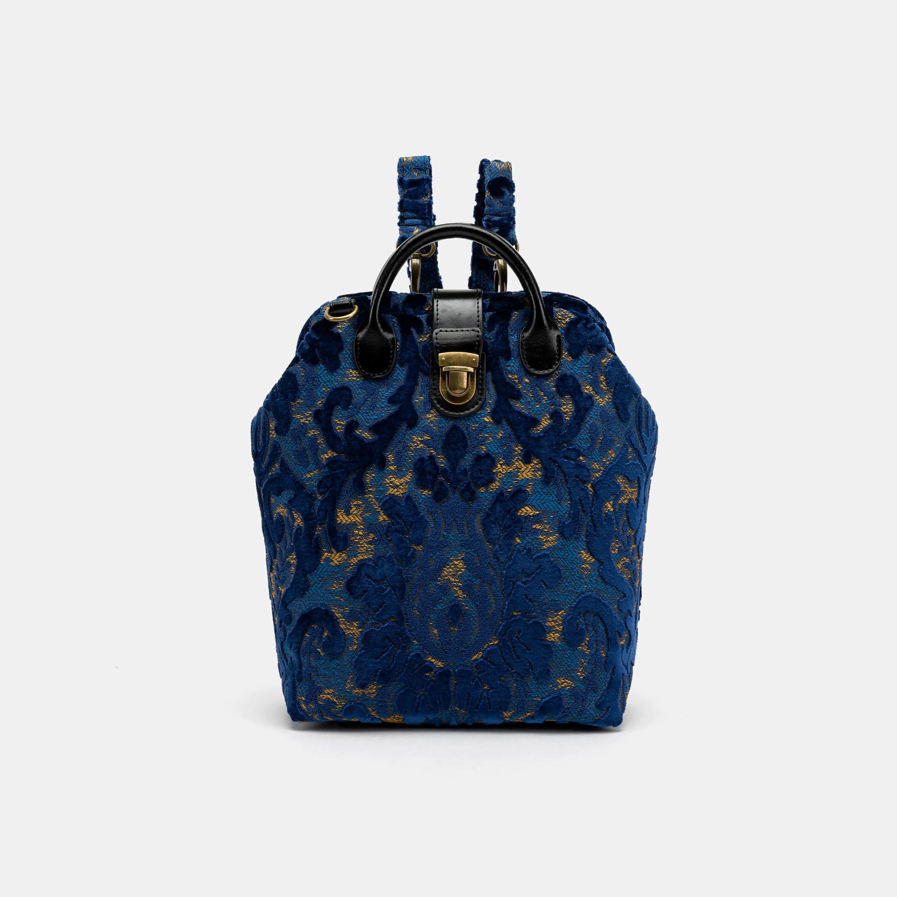 Burnout Velvet Navy Everyday Backpack of America front