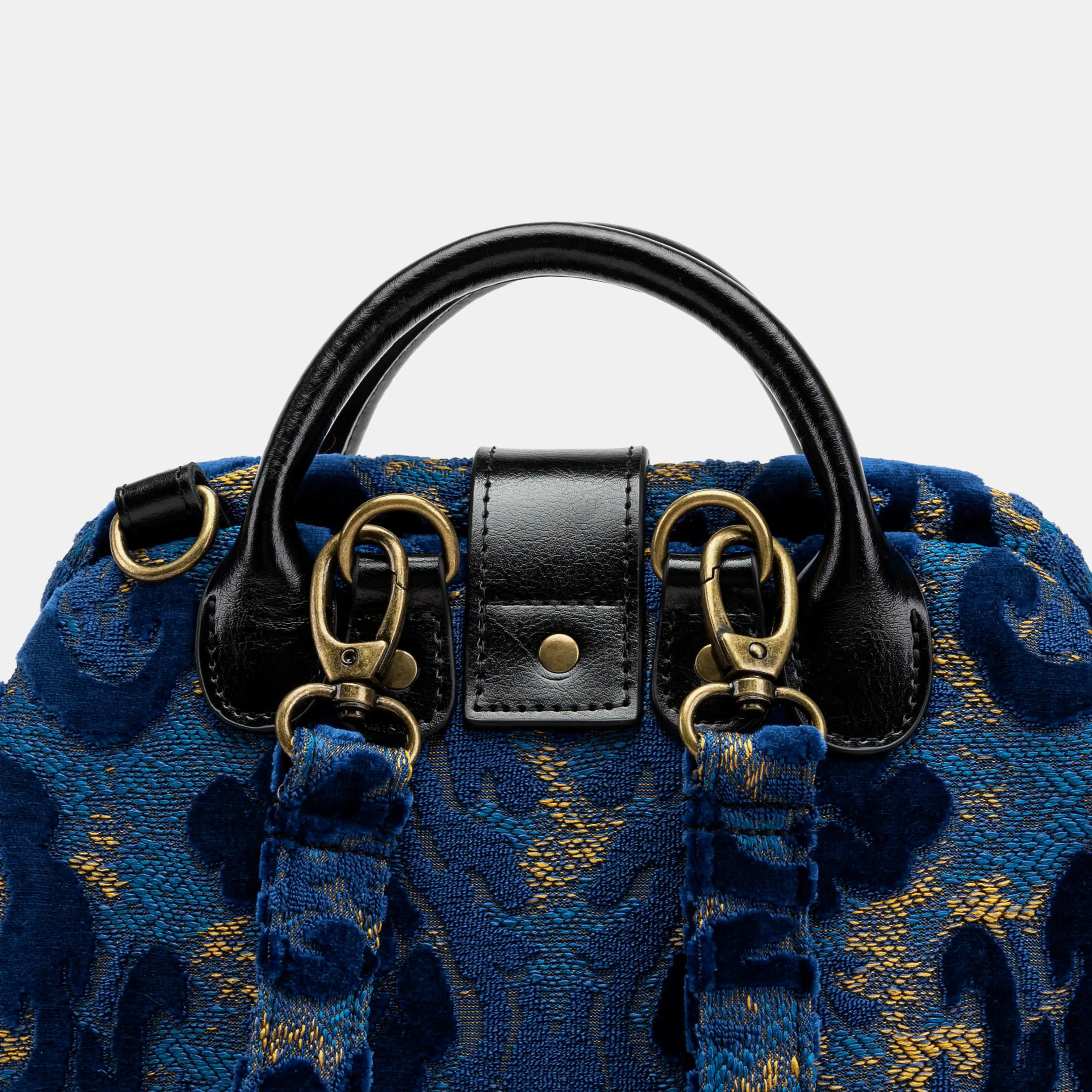 Burnout Velvet Navy Everyday Backpack of America back detail
