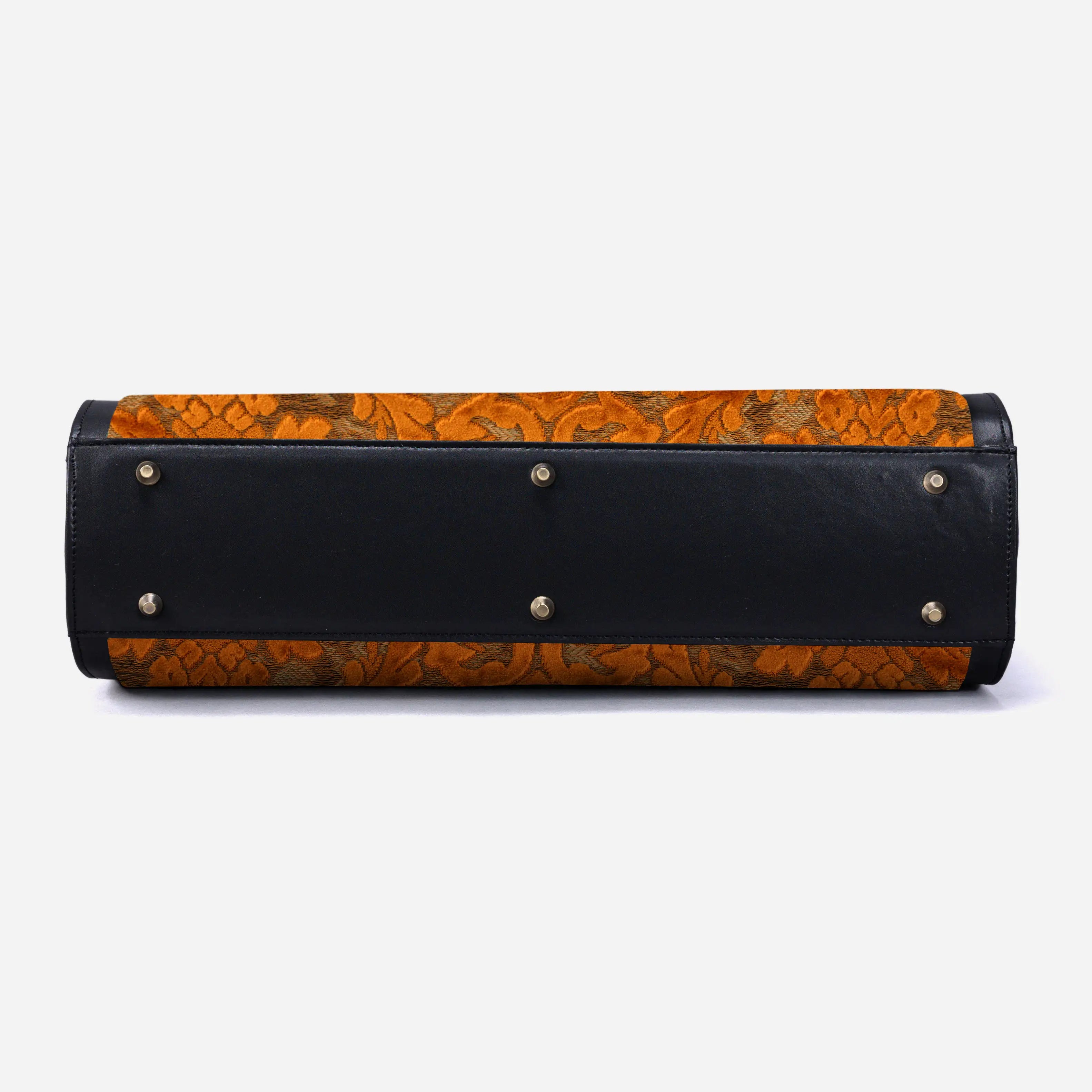 Burnout Velvet Orange Business Tote of America bottom