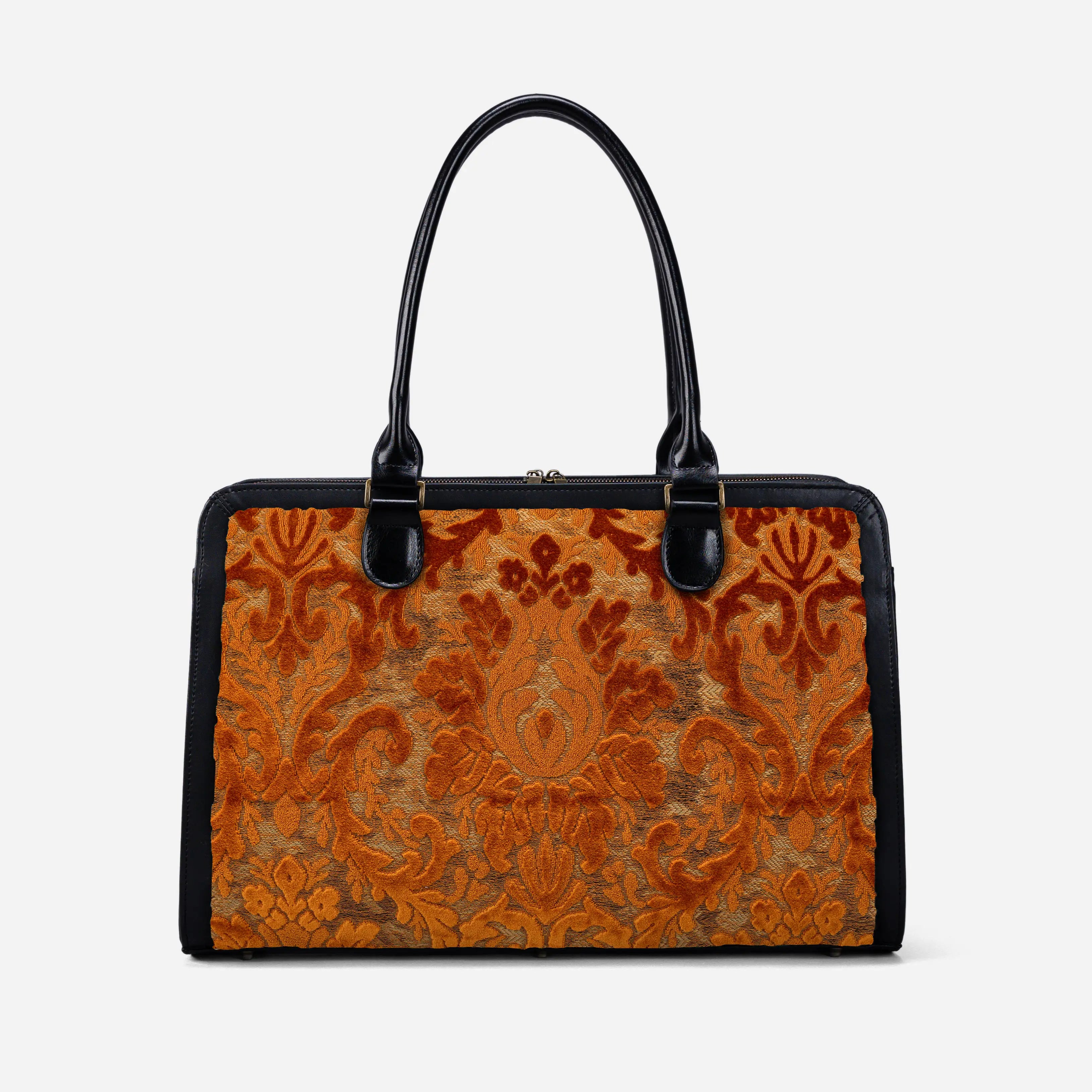 Burnout Velvet Orange Business Tote of America front
