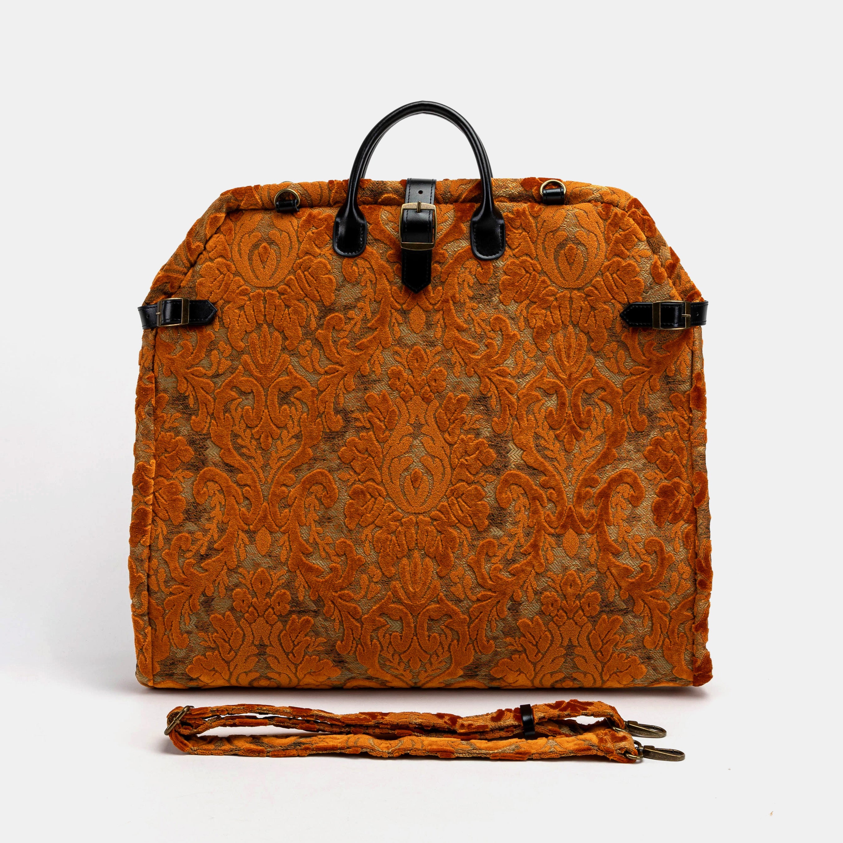 Burnout Velvet Orange Carpet Garment Bag Carpetbag of America main