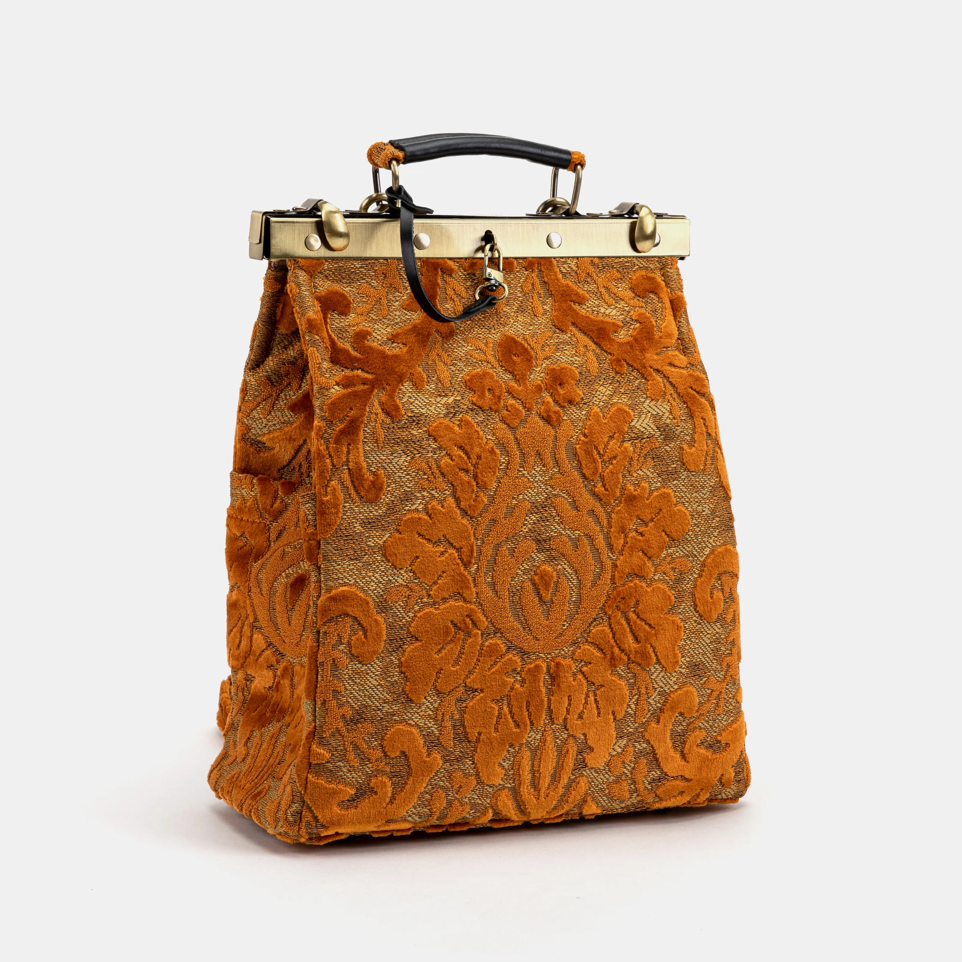 Burnout Velvet Orange Helena Carpet Gladstone Backpack of America side