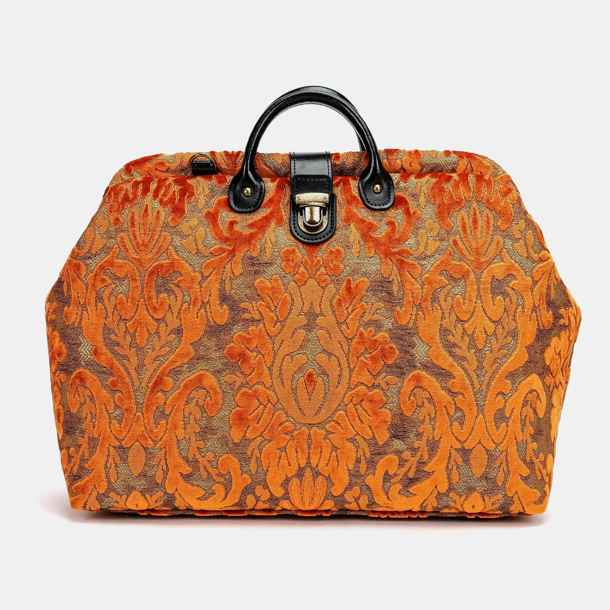 Burnout Velvet Orange Laptop Work Bag of America main