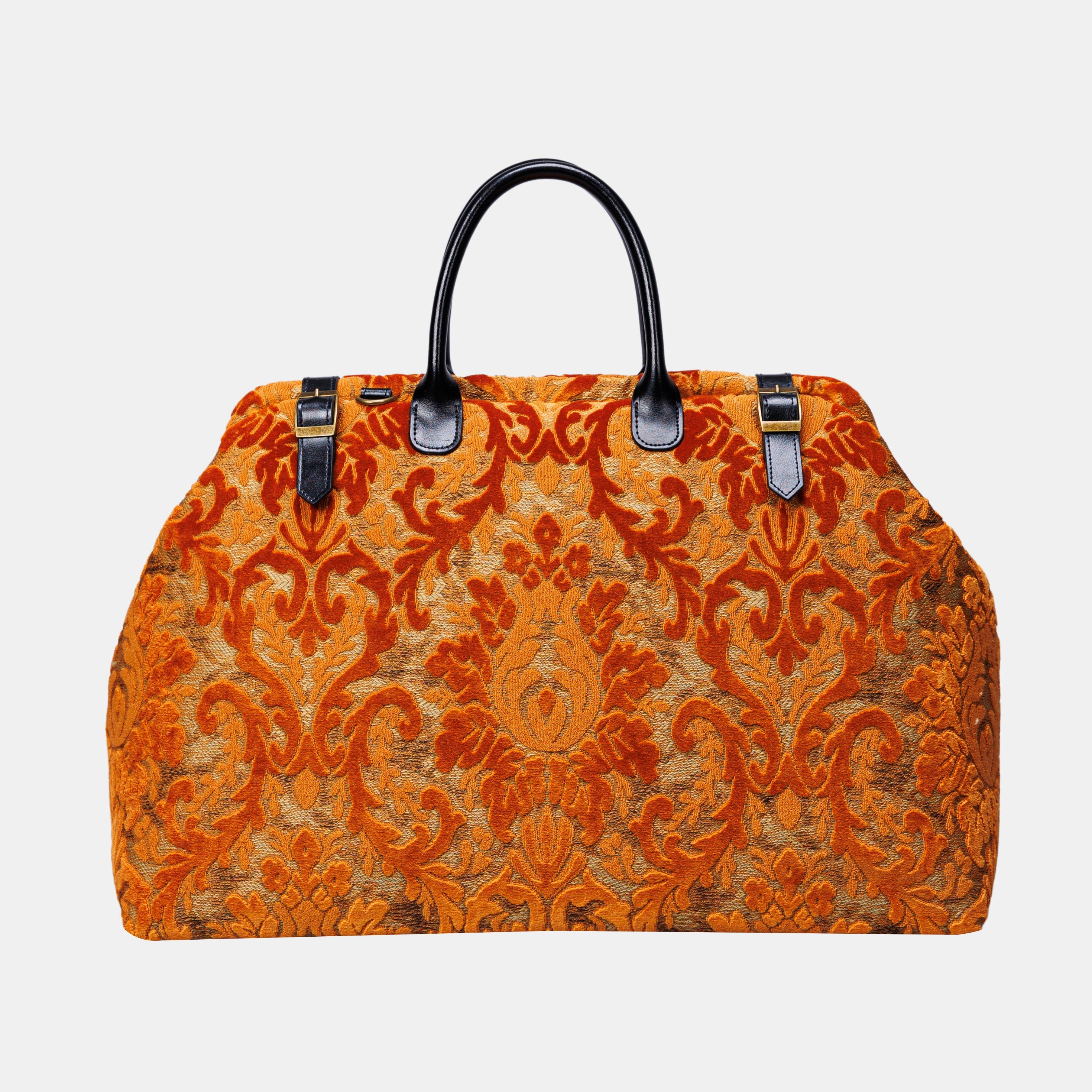 Burnout Velvet Orange Large Carpetbag of America main