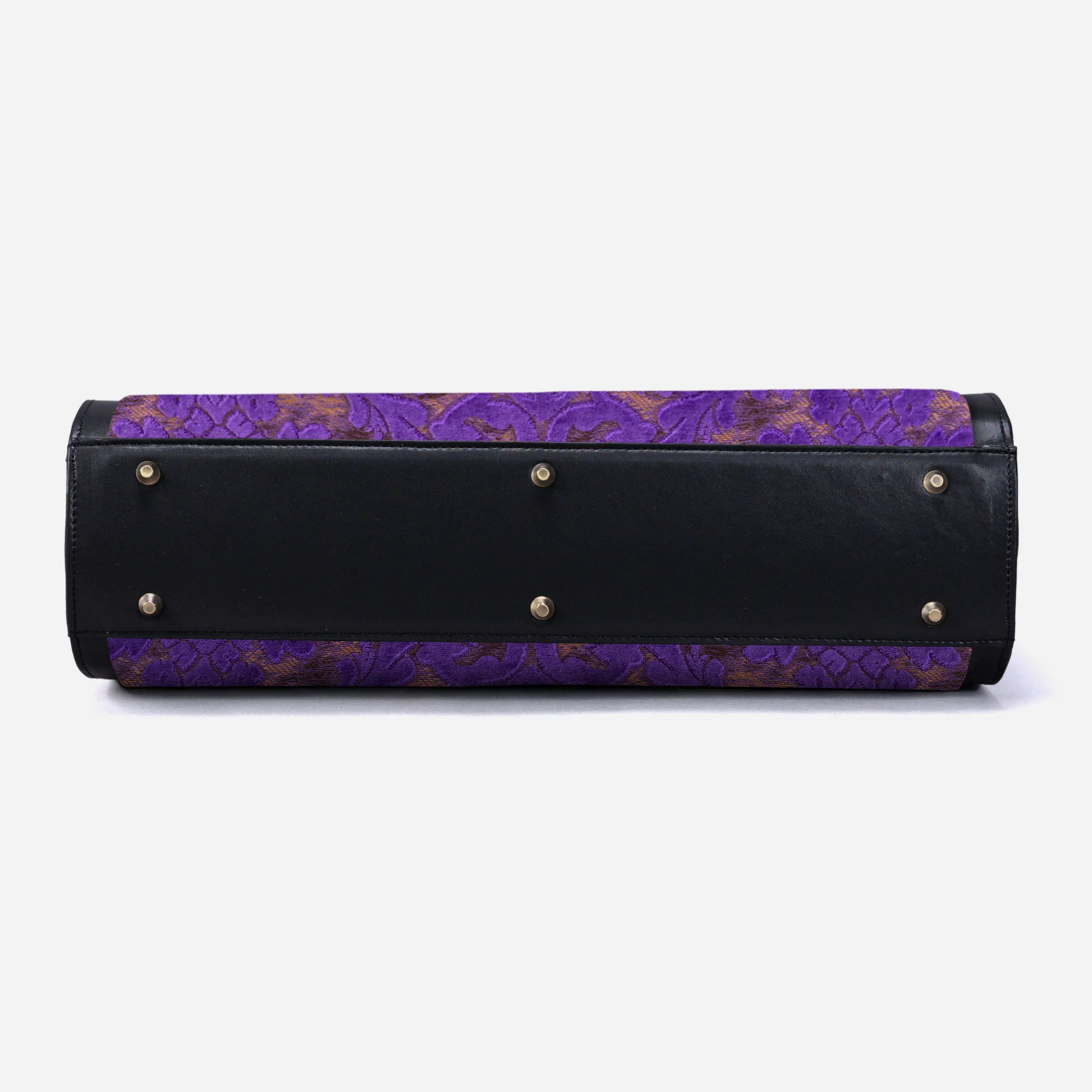 Burnout Velvet Purple Business Tote of America bottom