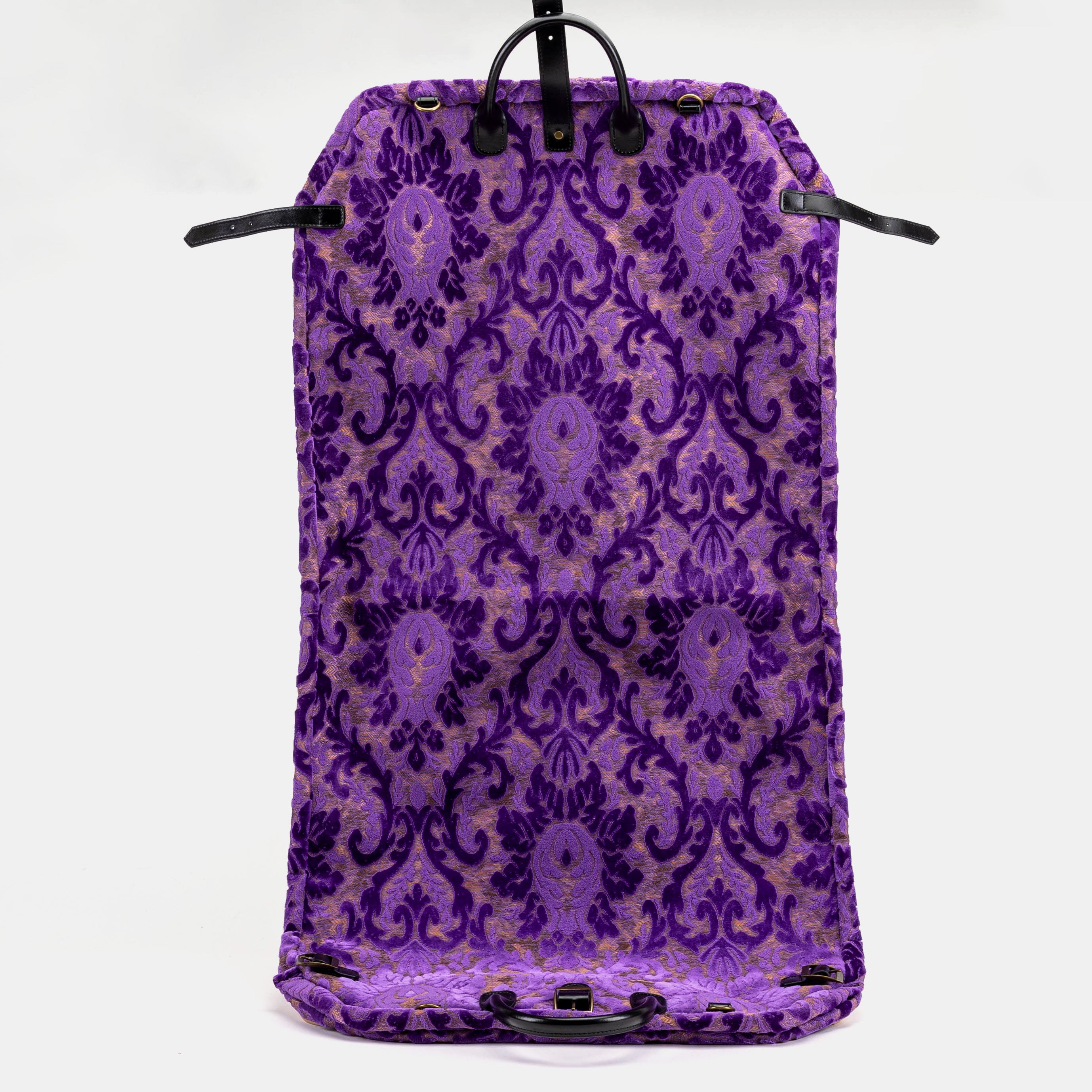 Burnout Velvet Purple Carpet Garment Bag Carpetbag of America back