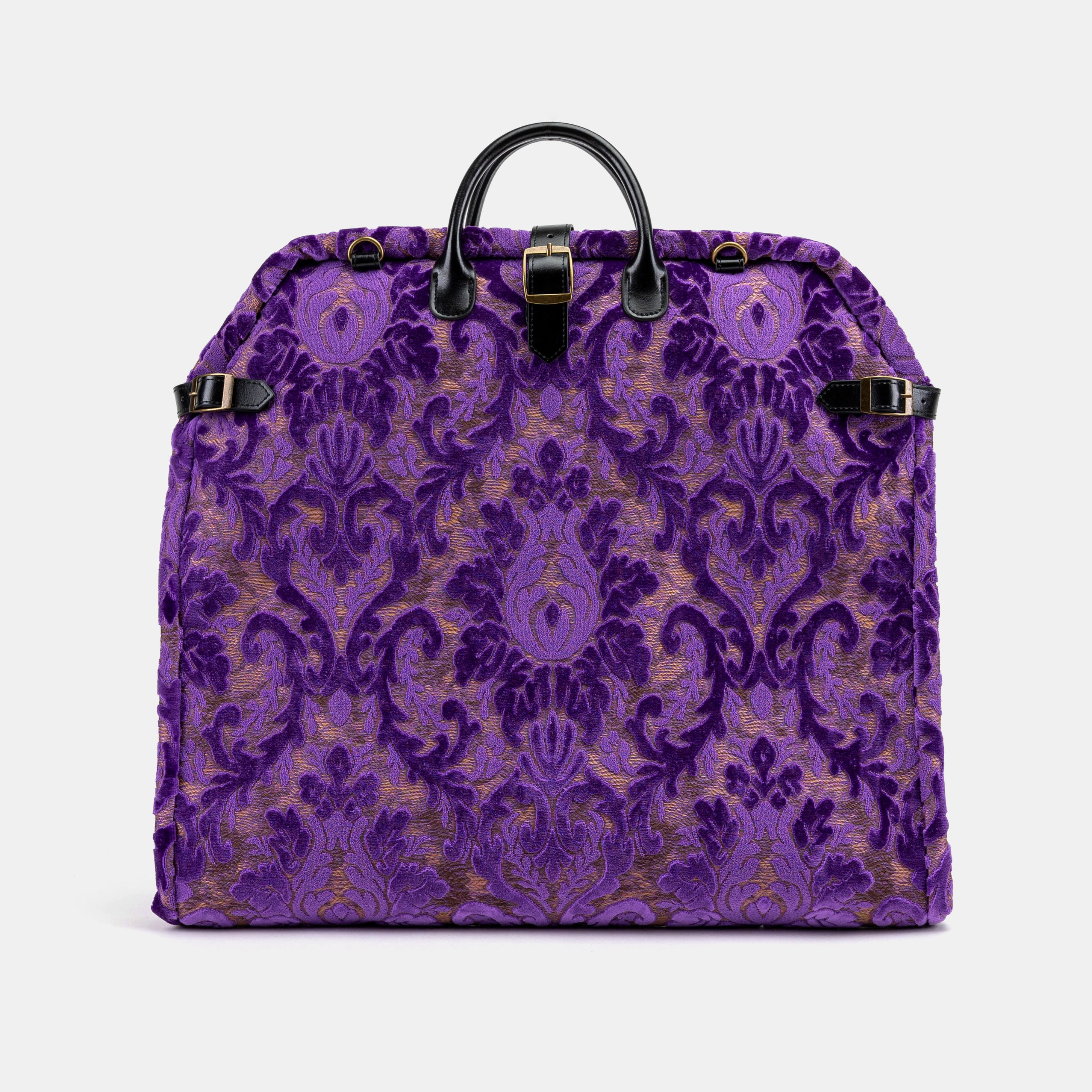 Burnout Velvet Purple Carpet Garment Bag Carpetbag of America front