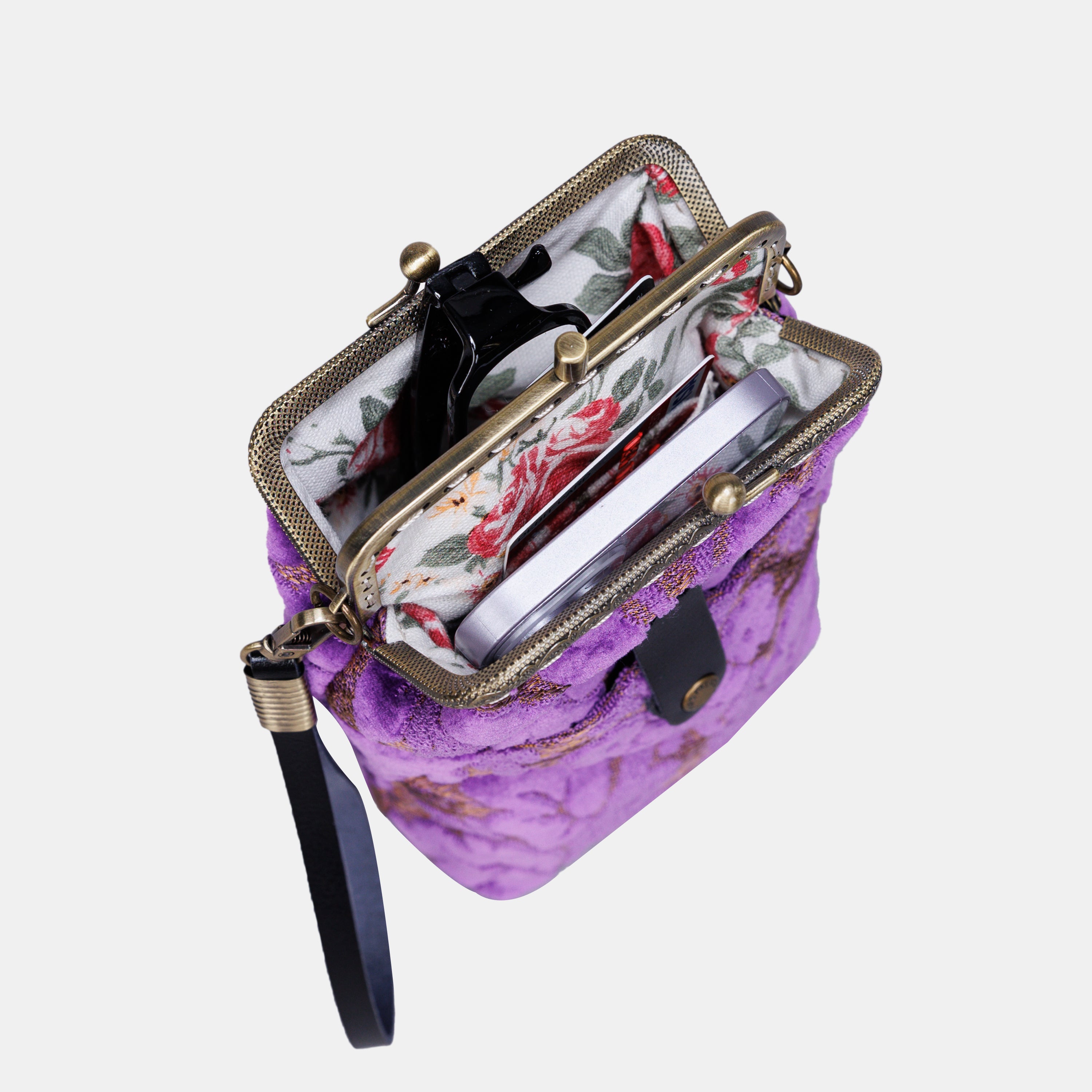 Burnout Velvet Purple Carpet Phone Case Carpetbag of America opening