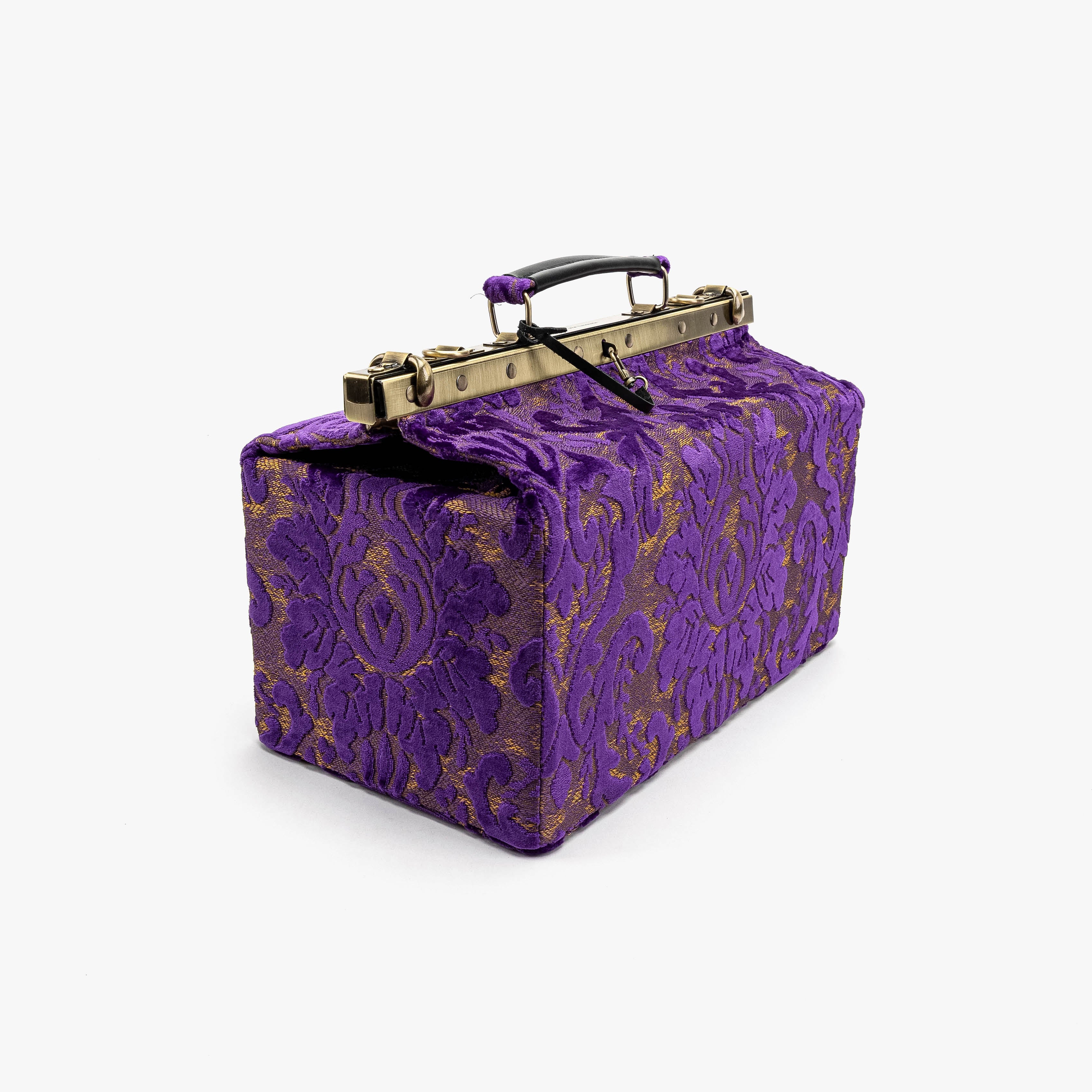 Burnout Velvet Purple Genevieve Carpet Gladstone Bag of America front side