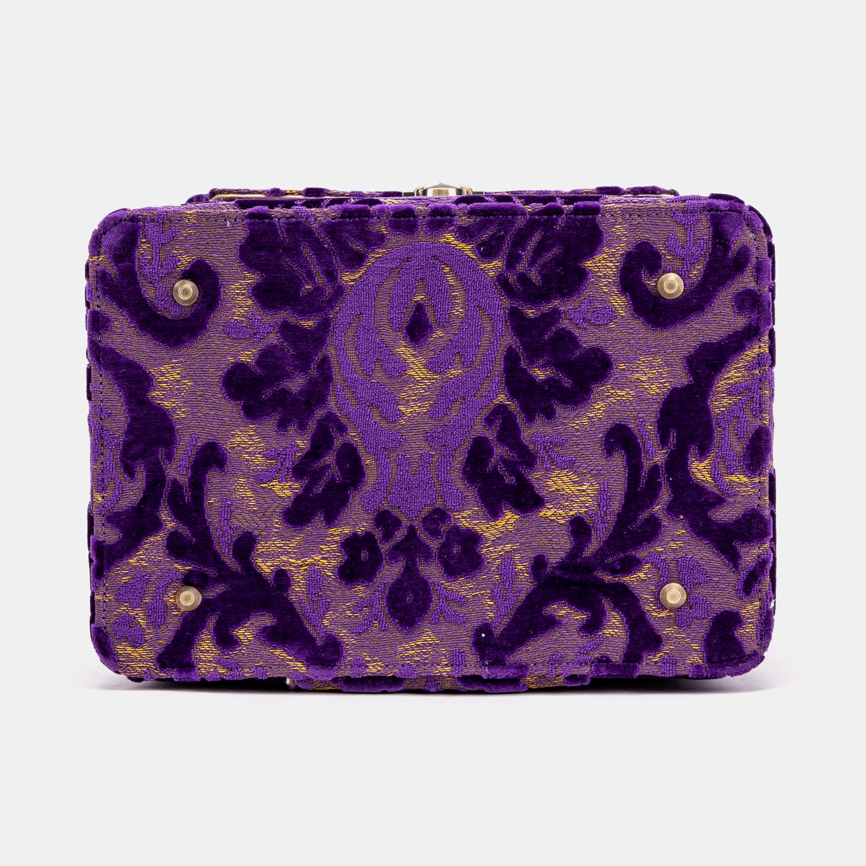 Burnout Velvet Purple Josephine Large Train Case bottom