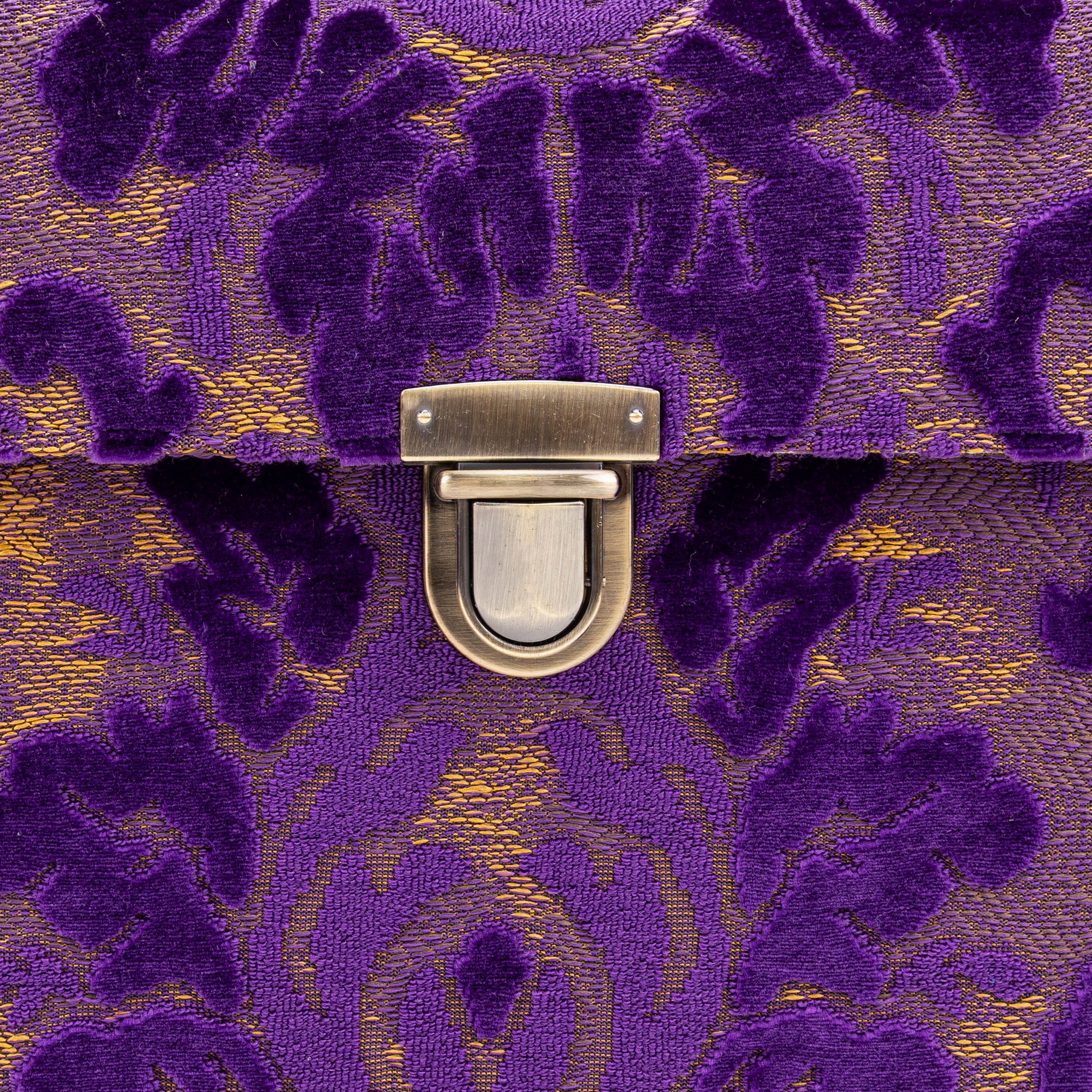 Burnout Velvet Purple Josephine Large Train Case specifics