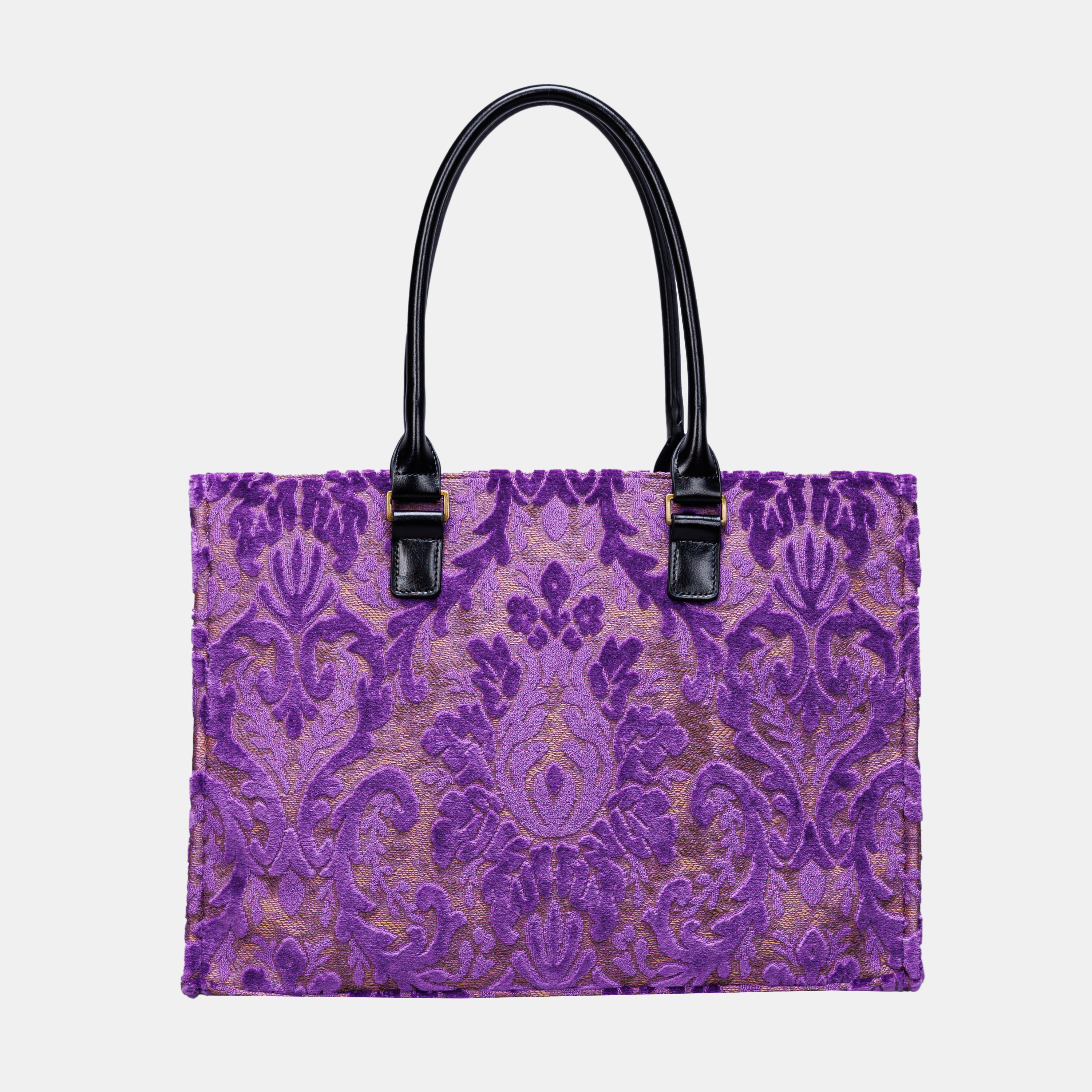 Burnout Velvet Purple Laptop Work Tote of America main
