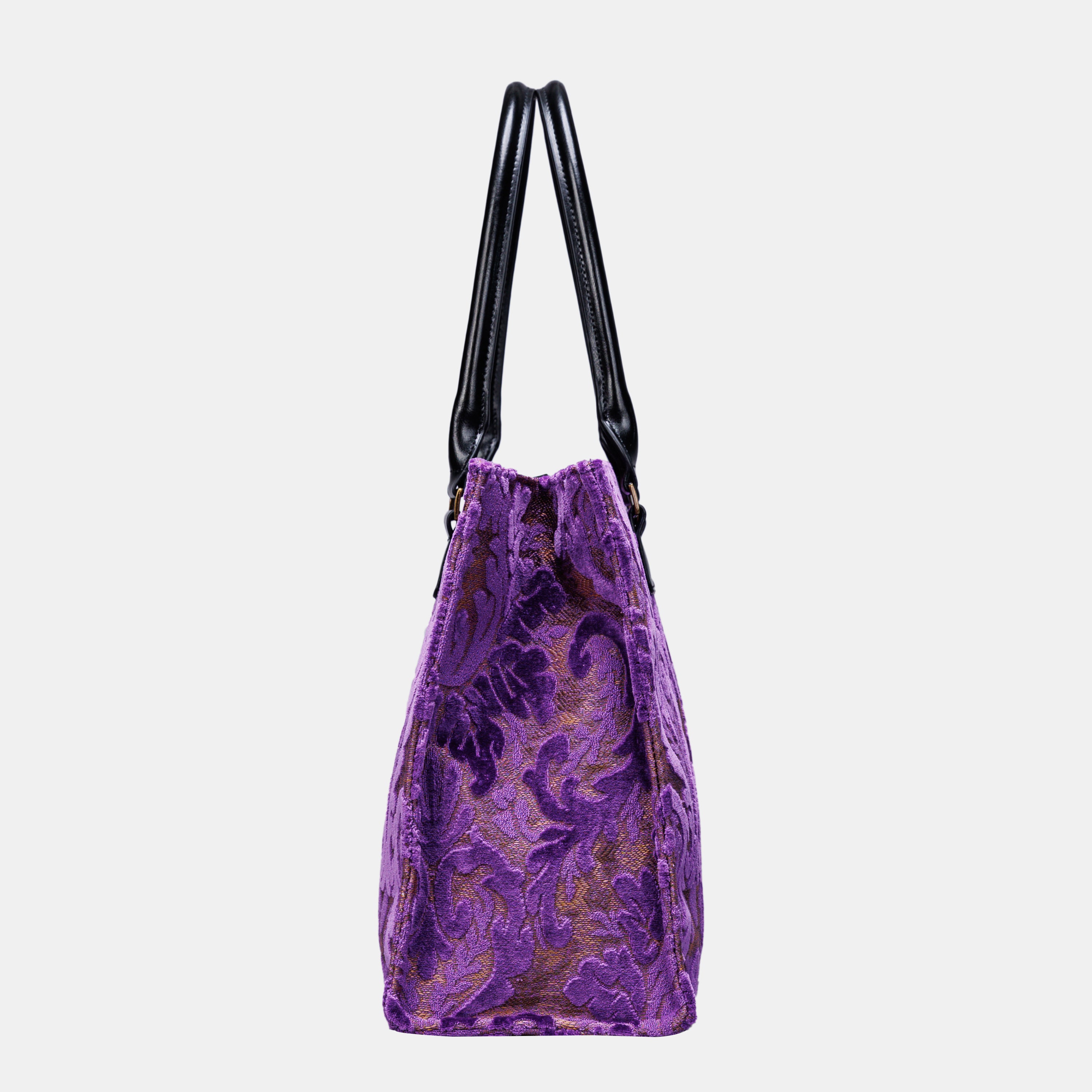 Burnout Velvet Purple Laptop Work Tote of America side