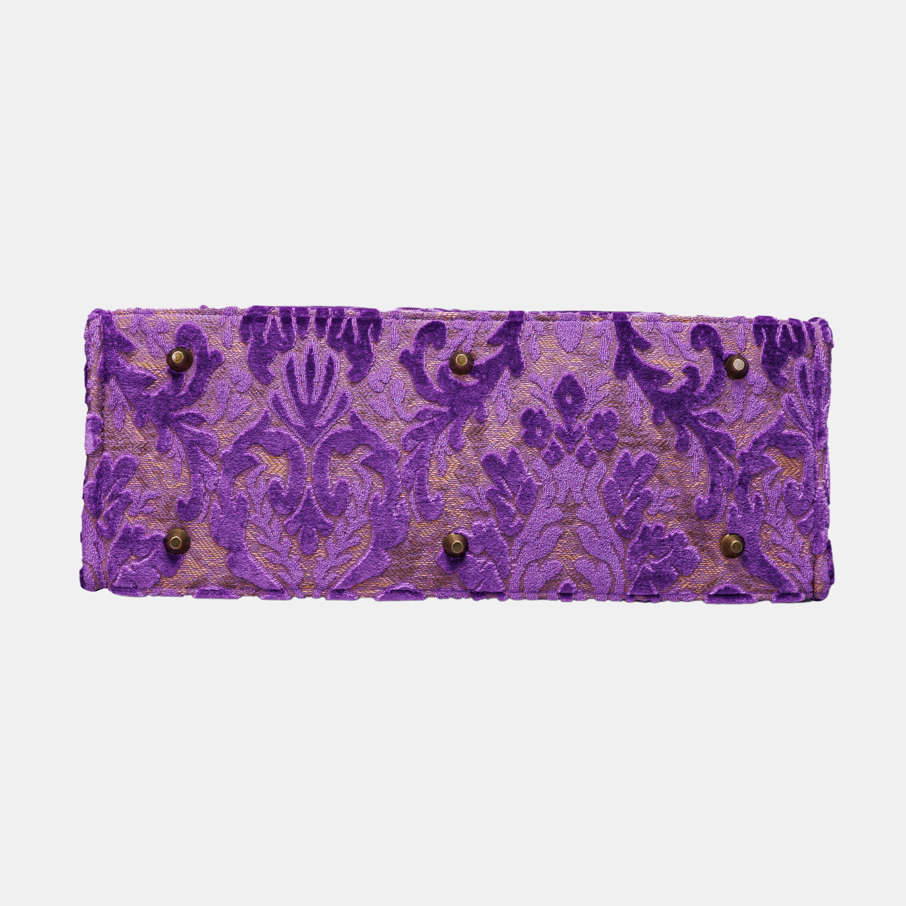 Burnout Velvet Purple Laptop Work Tote of America bottom