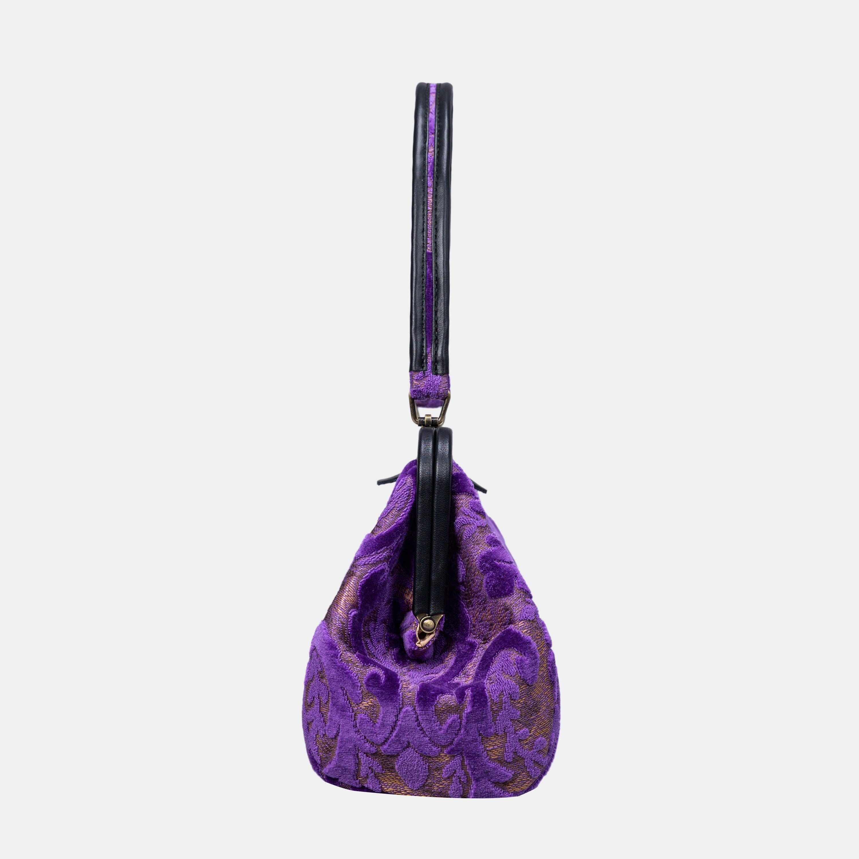 Burnout Velvet Purple Shoulder Bag side