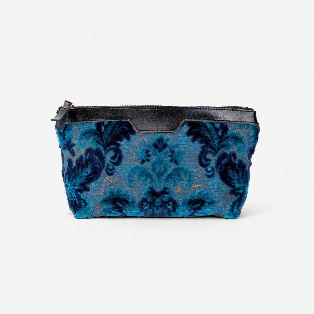 Burnout Velvet Revival Aqua Carpet Makeup Bag of America main