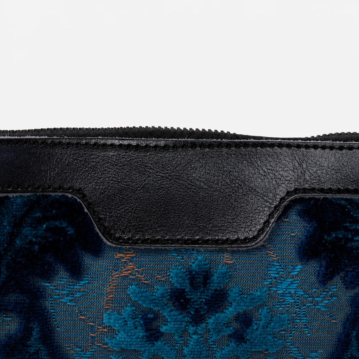Burnout Velvet Revival Aqua Carpet Makeup Bag of America leather part