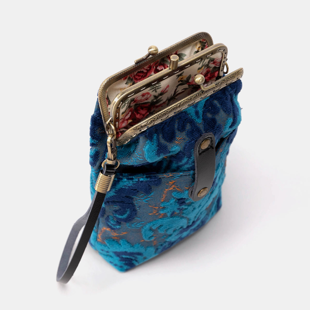 Burnout Velvet Revival Aqua Carpet Phone Case Carpetbag of America open mouth