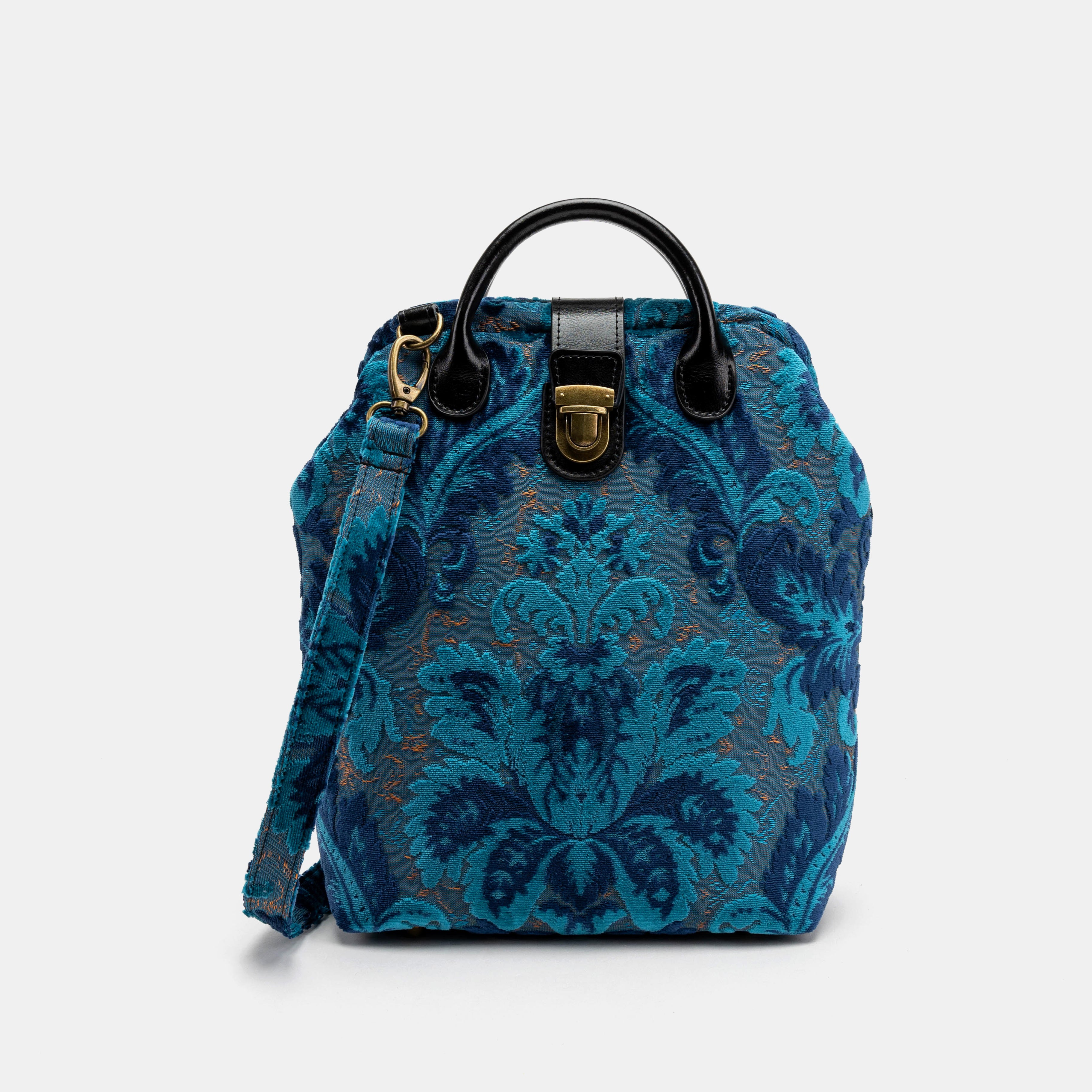 Burnout Velvet Revival Aqua Everyday Backpack of America with shoulder strap