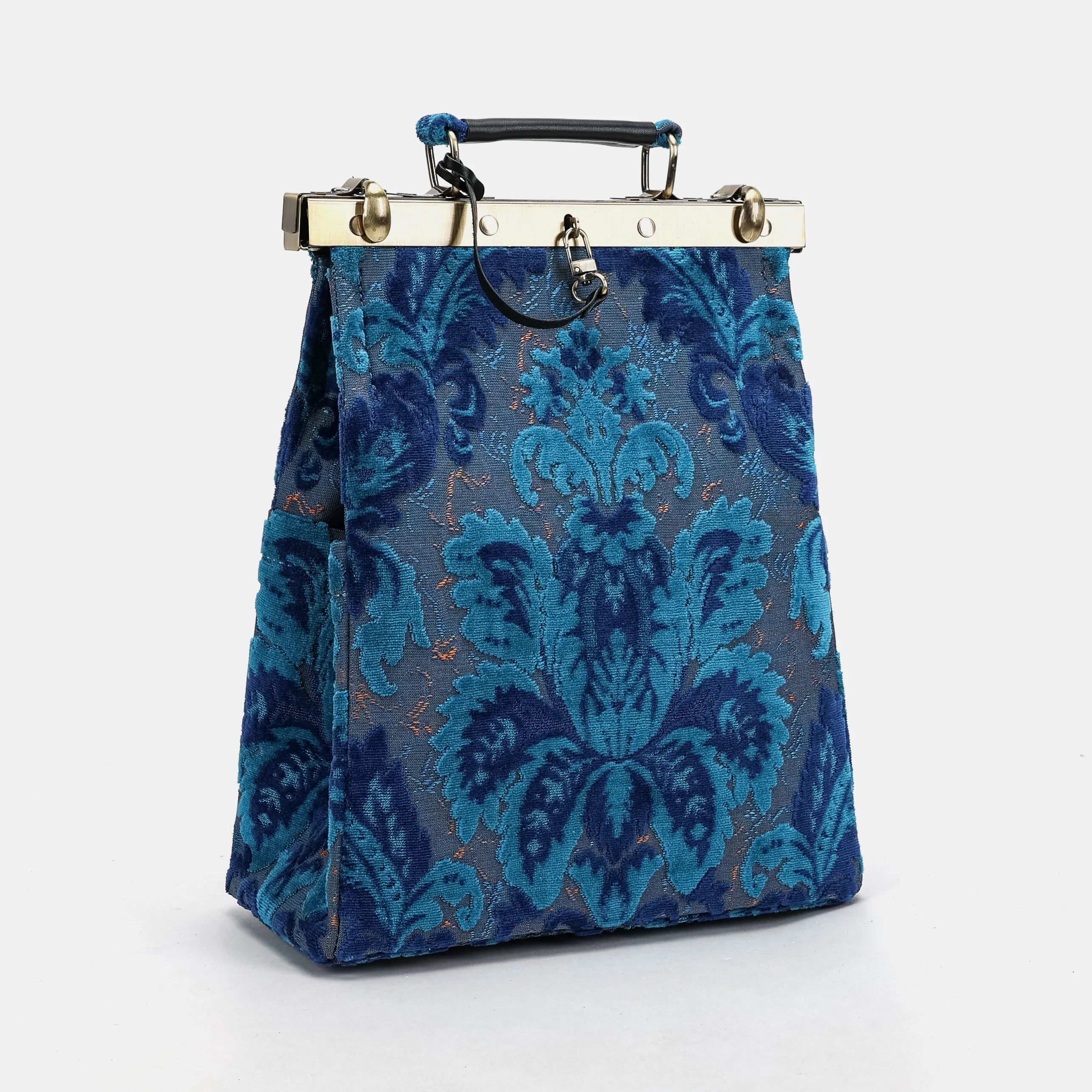 Burnout velvet Revival Aqua Helena Carpet Gladstone Backpack America side