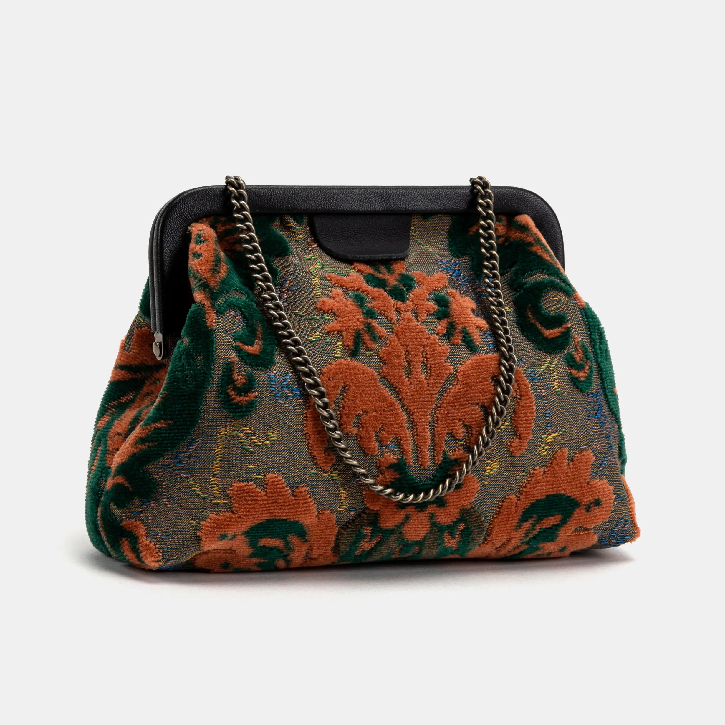 Burnout Velvet Revival Jade Alma Clutch main