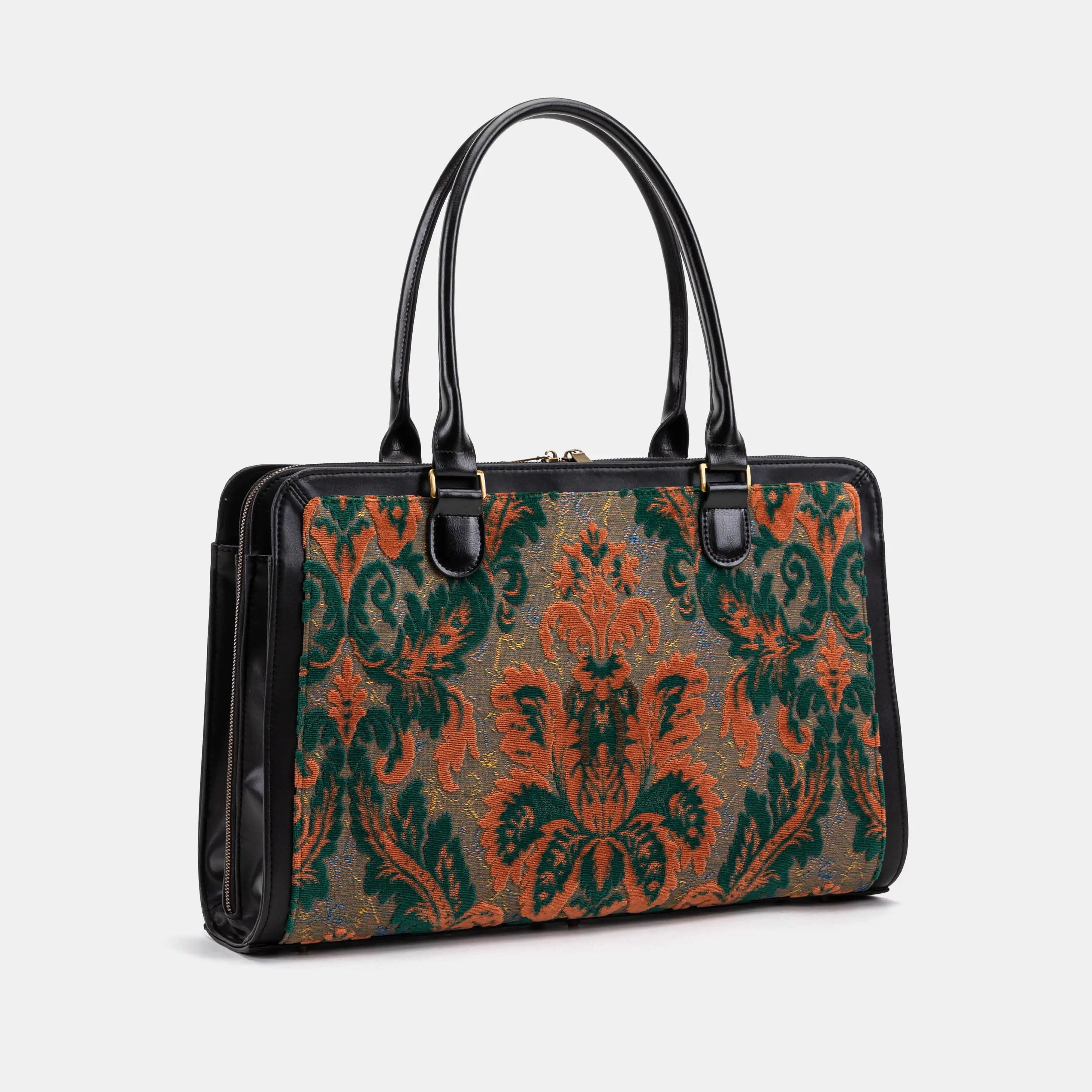 Burnout Velvet Revival Jade Business Tote of America main
