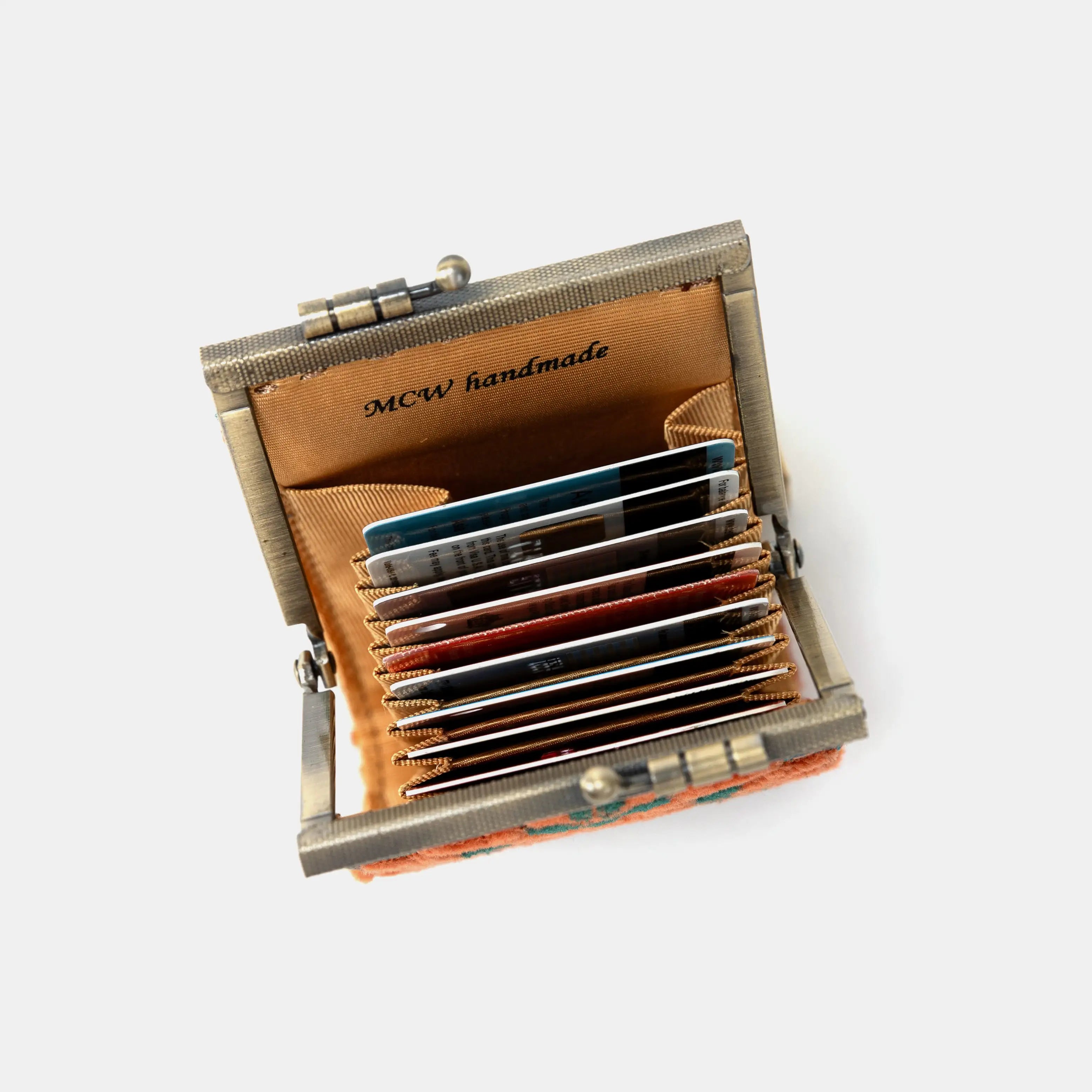 Burnout Velvet Revival Jade Card Wallet of America Top