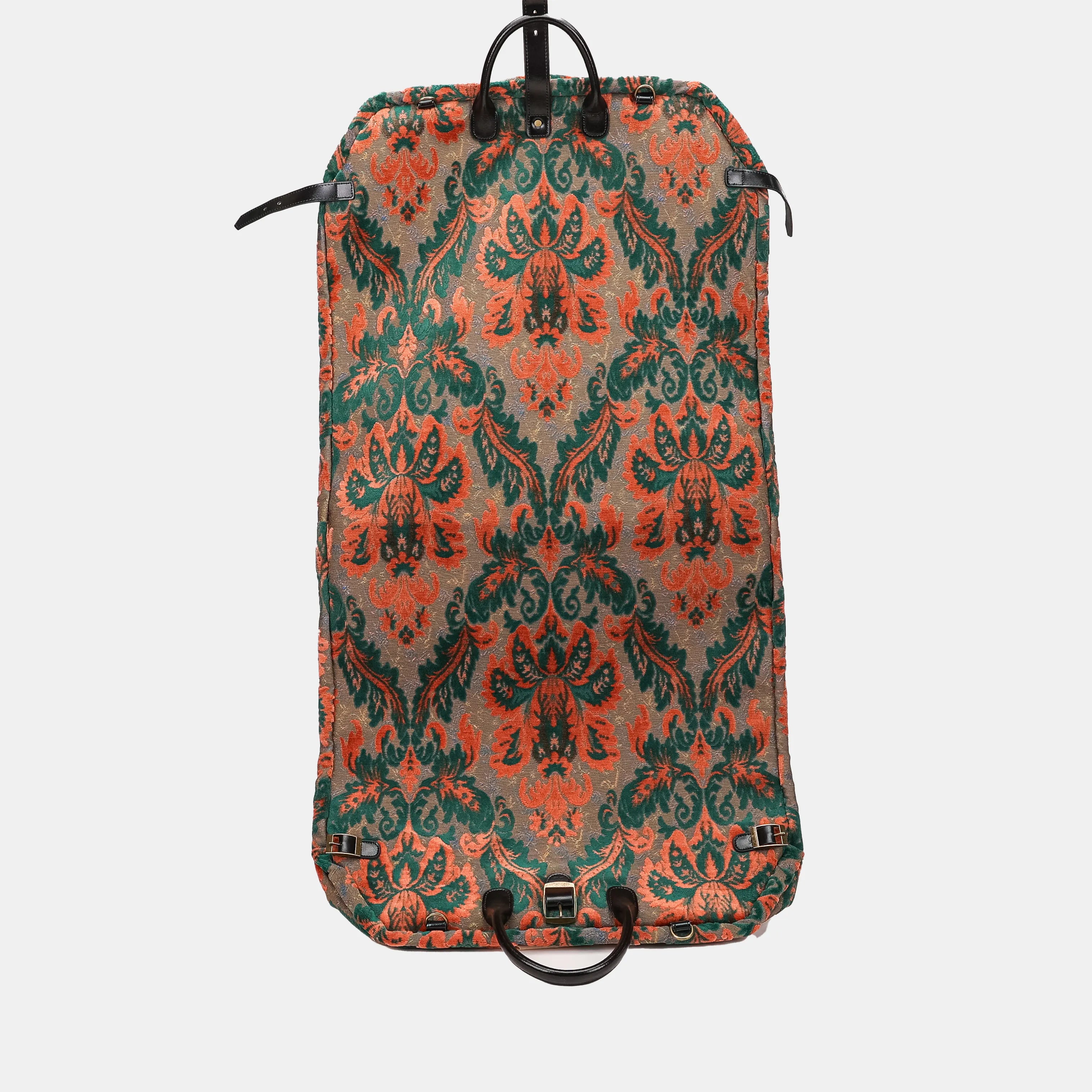 Burnout Velvet Revival Jade Carpet Garment Bag Carpetbag of America back